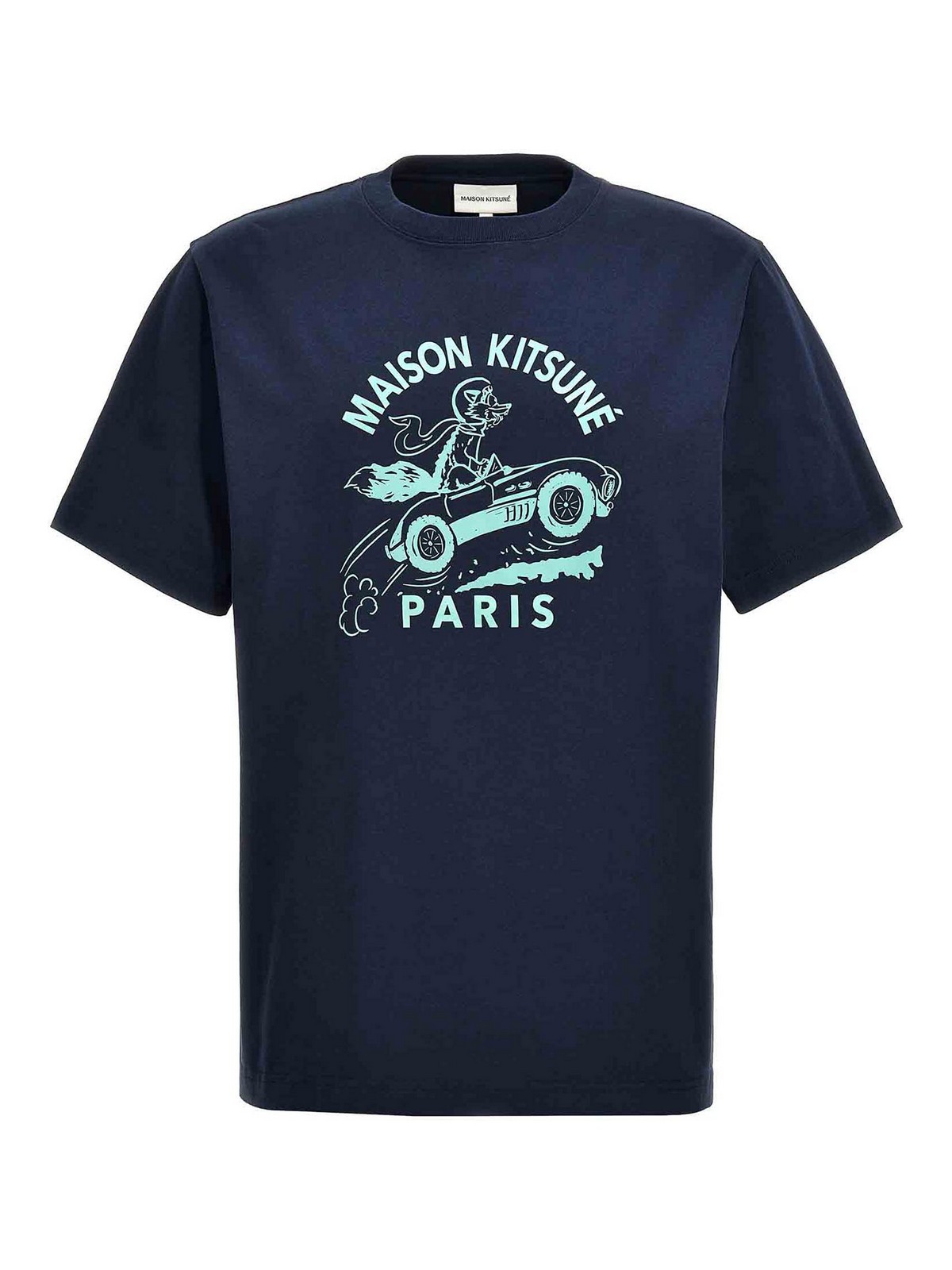 Maison Kitsuné Racing Fox T-shirt In Blue