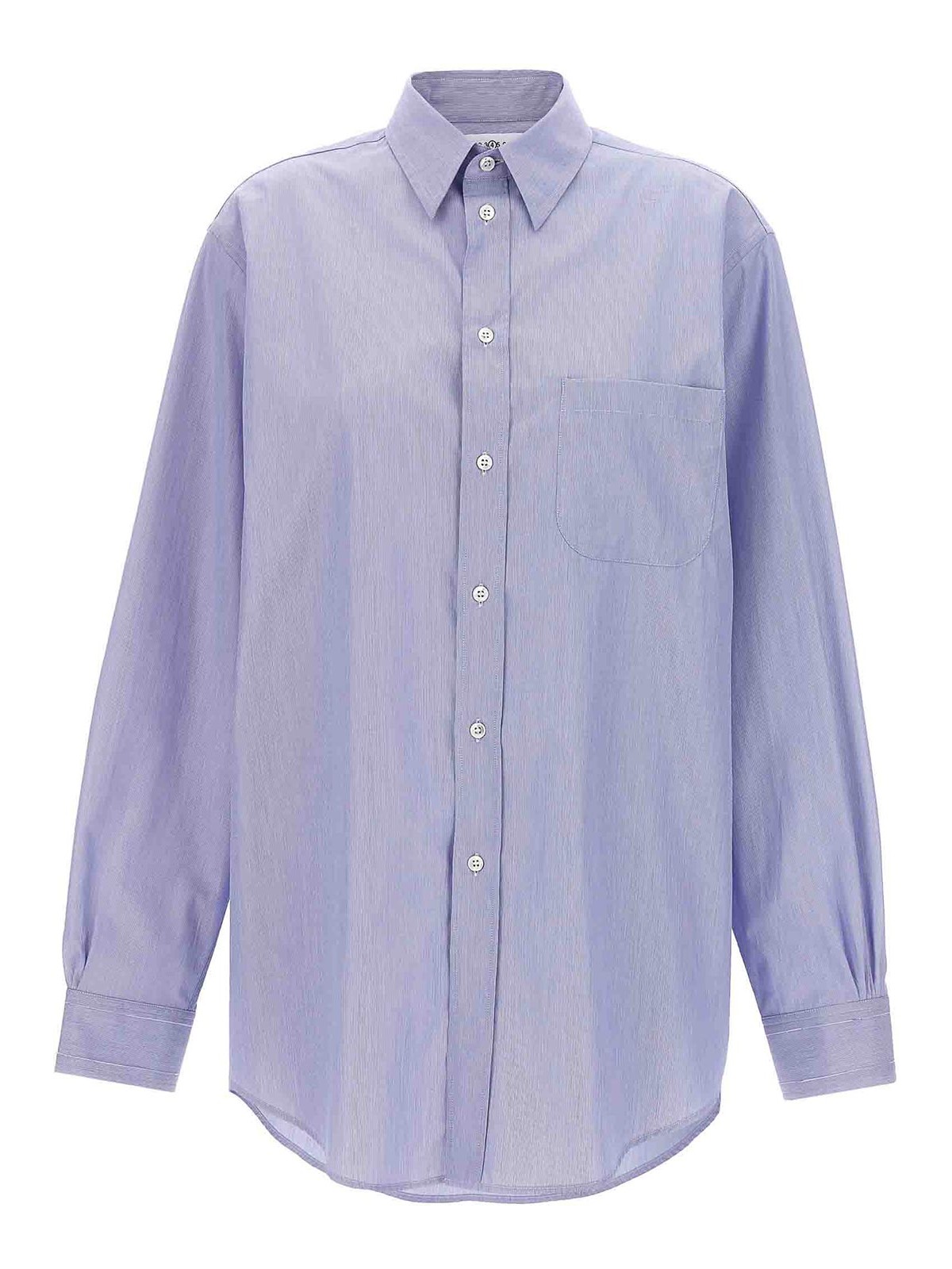 Shop Maison Margiela Light Piqu Shirt Long Sleeves In Azul Claro
