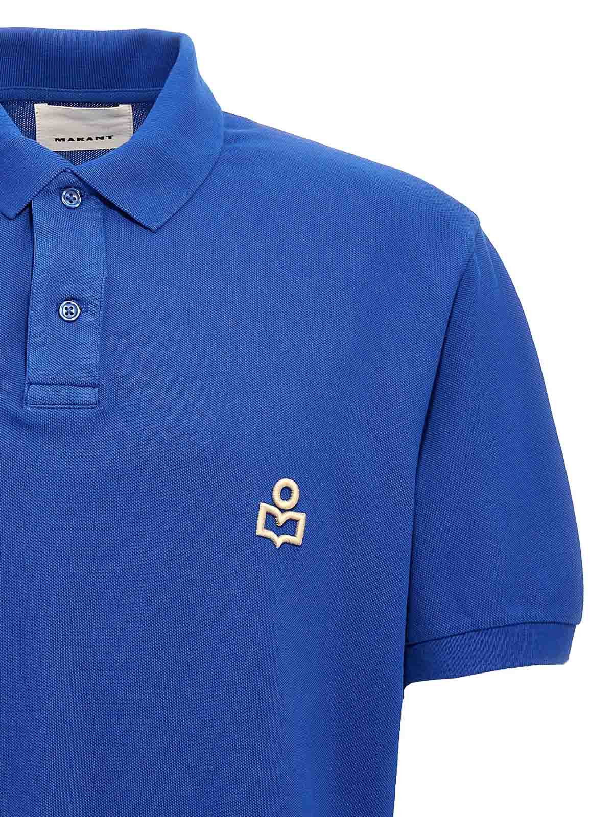 Shop Isabel Marant Polo - Afko In Blue