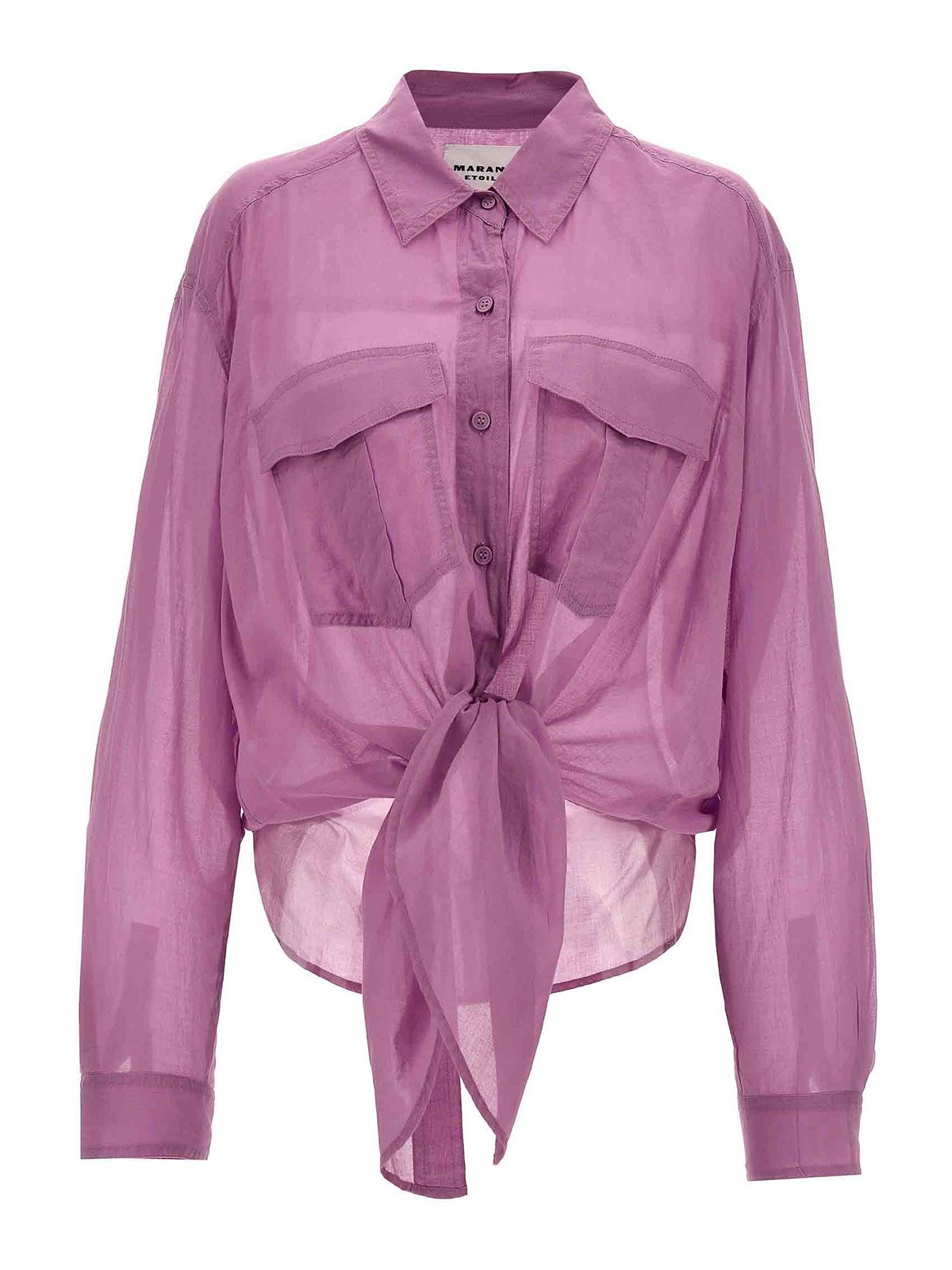 Shop Isabel Marant Étoile Nath Voile Shirt In Púrpura