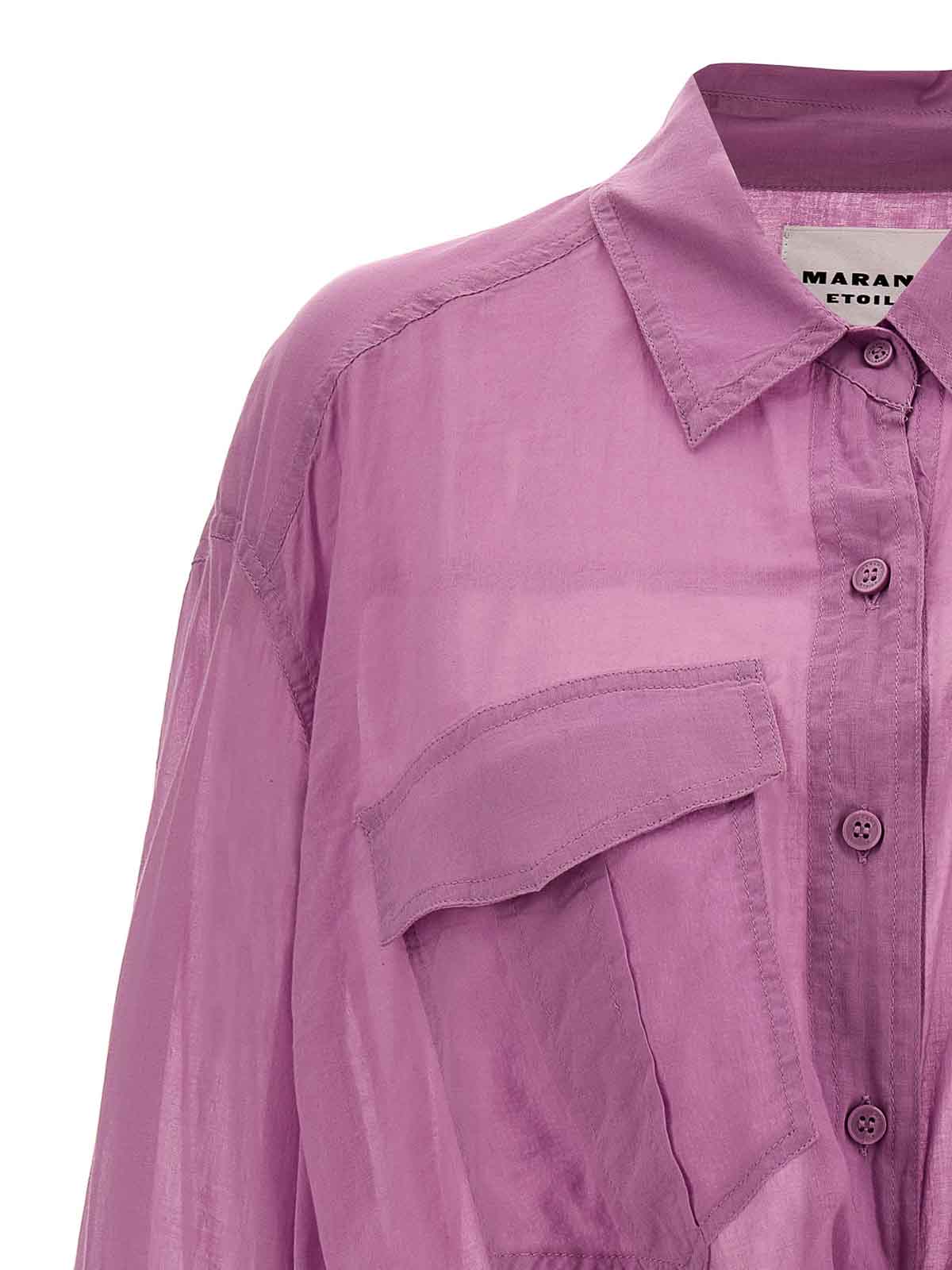 Shop Isabel Marant Étoile Nath Voile Shirt In Púrpura