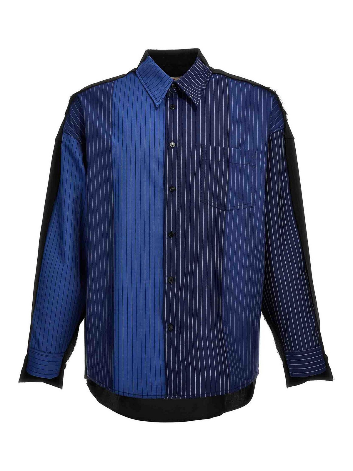 Shop Marni Striped Shirt In Azul