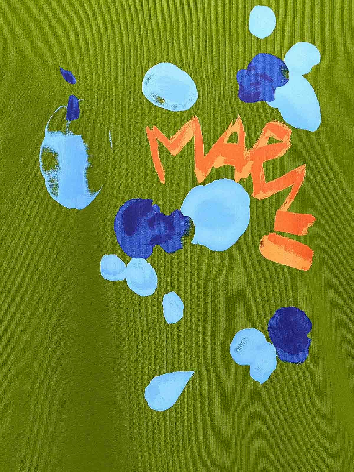 Shop Marni Print Sweatshirt In Verde