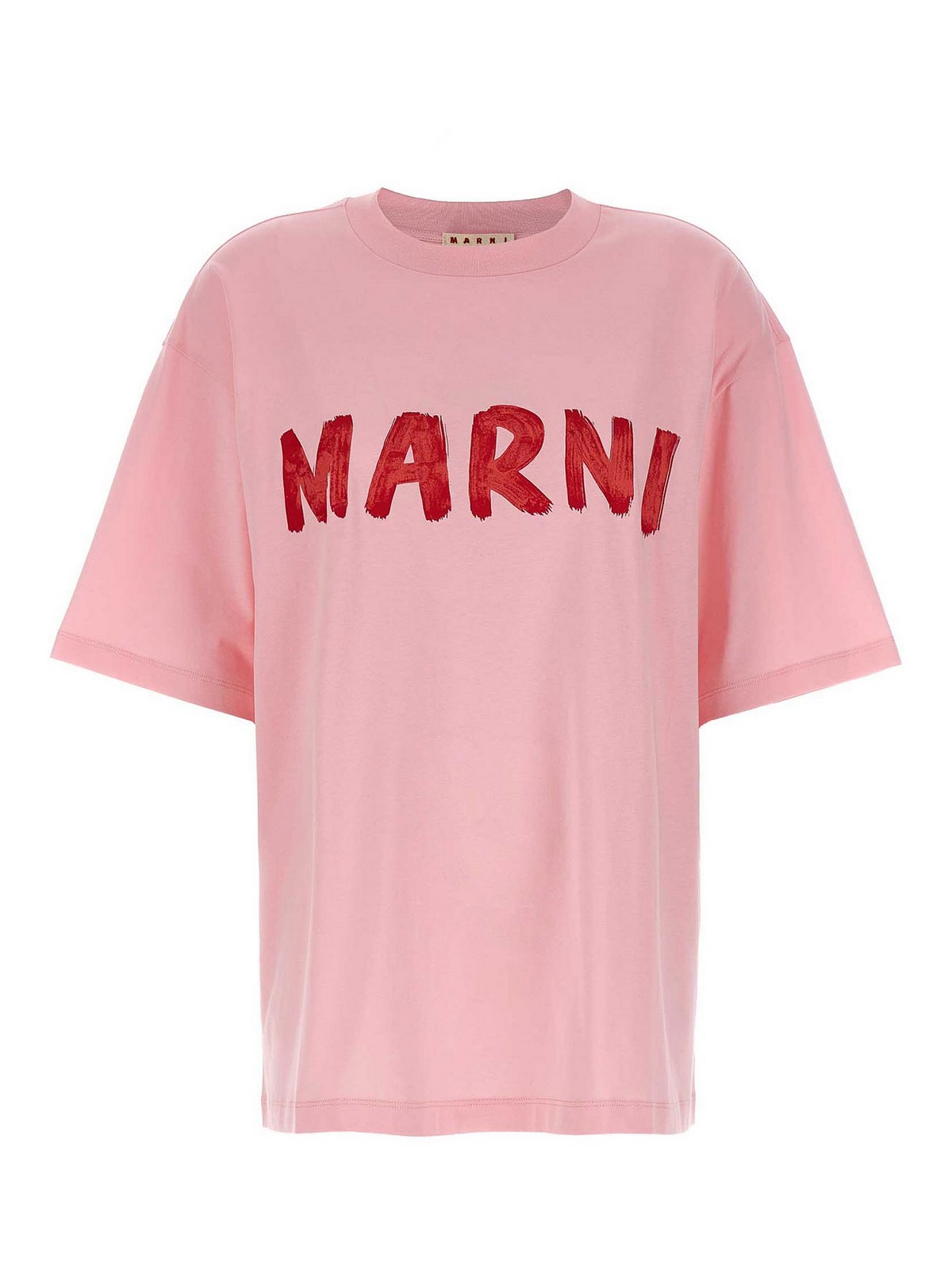 Shop Marni Logo Print T-shirt In Color Carne Y Neutral