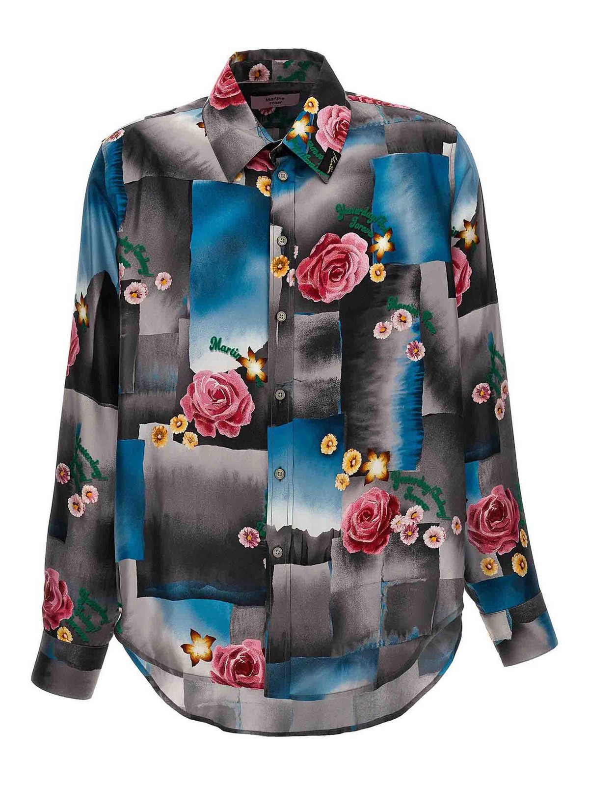 Shop Martine Rose Today Floral Shirt In Multicolor