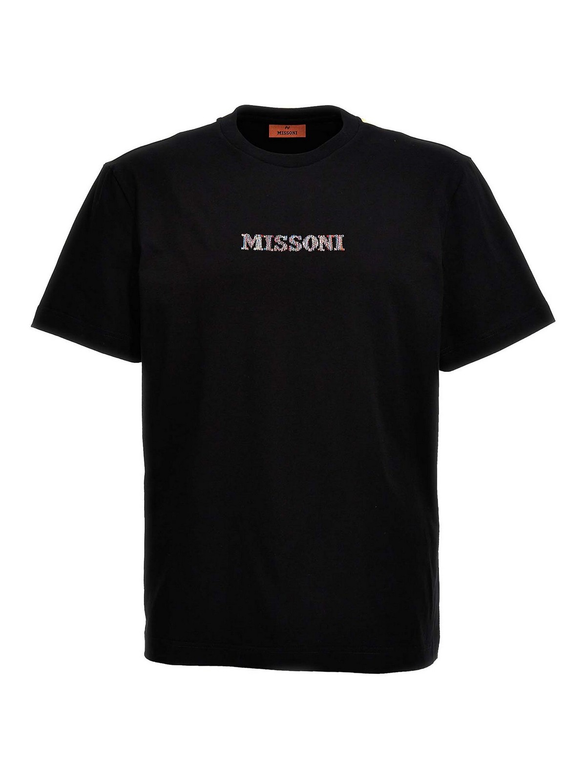 Missoni Logo Embroidery T-Shirt - Black - Men