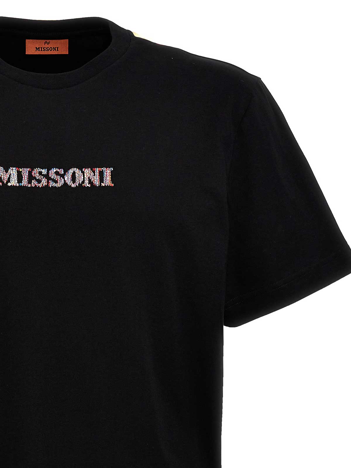 Missoni Logo Embroidery T-Shirt - Black - Men