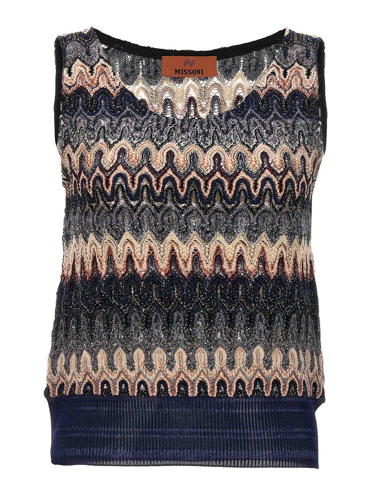 Shop Missoni Lurex Knit Top In Multicolor