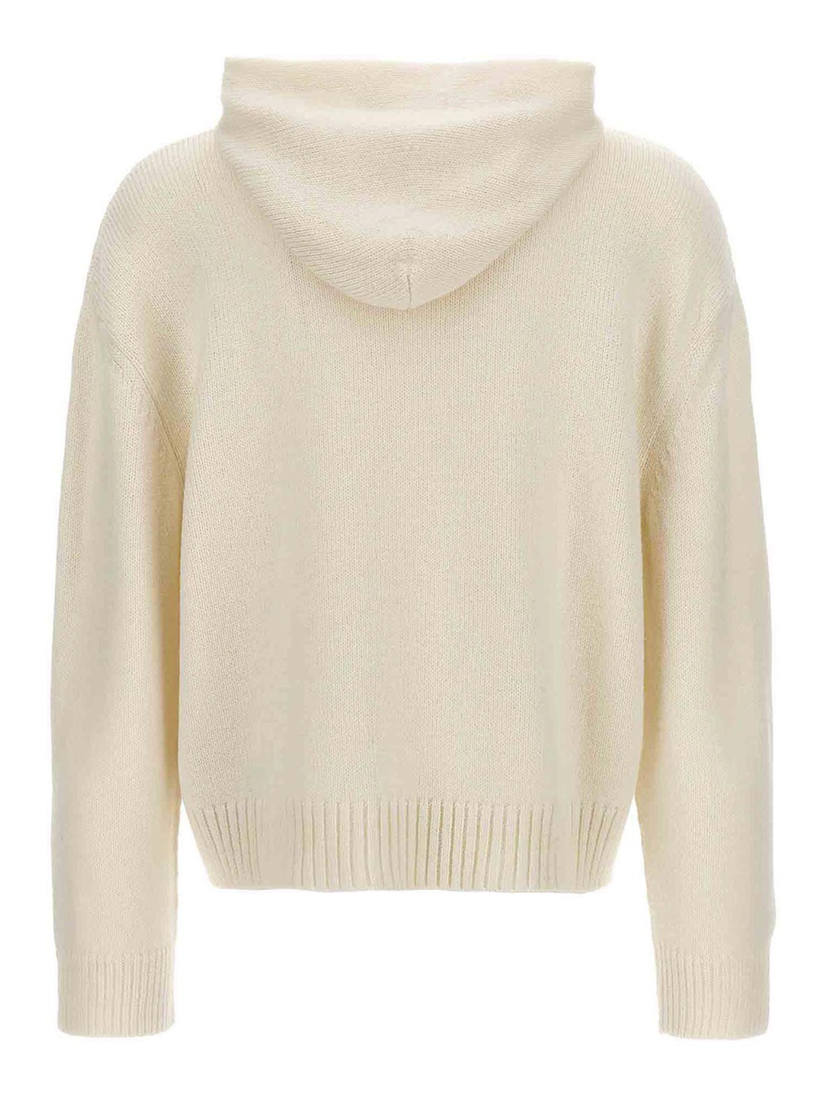 Shop Mm6 Maison Margiela Hooded Sweater In Blanco