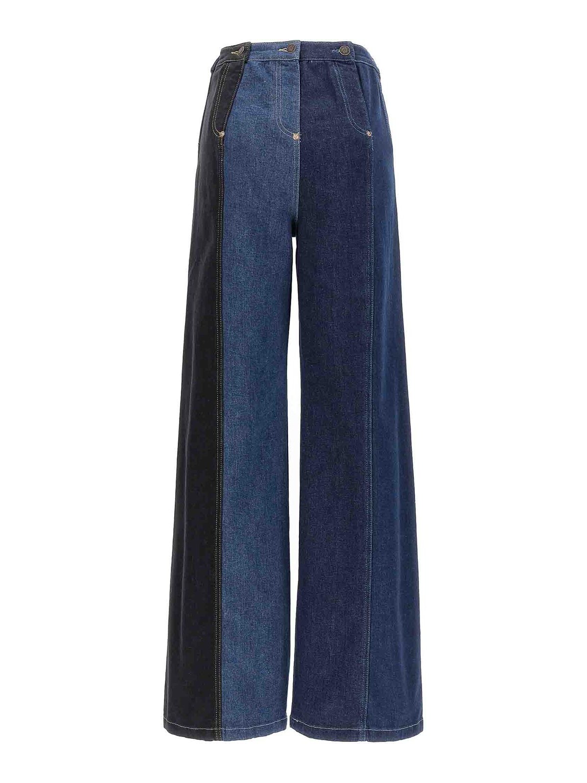 Shop Moschino Jeans Patchwork Jeans In Azul