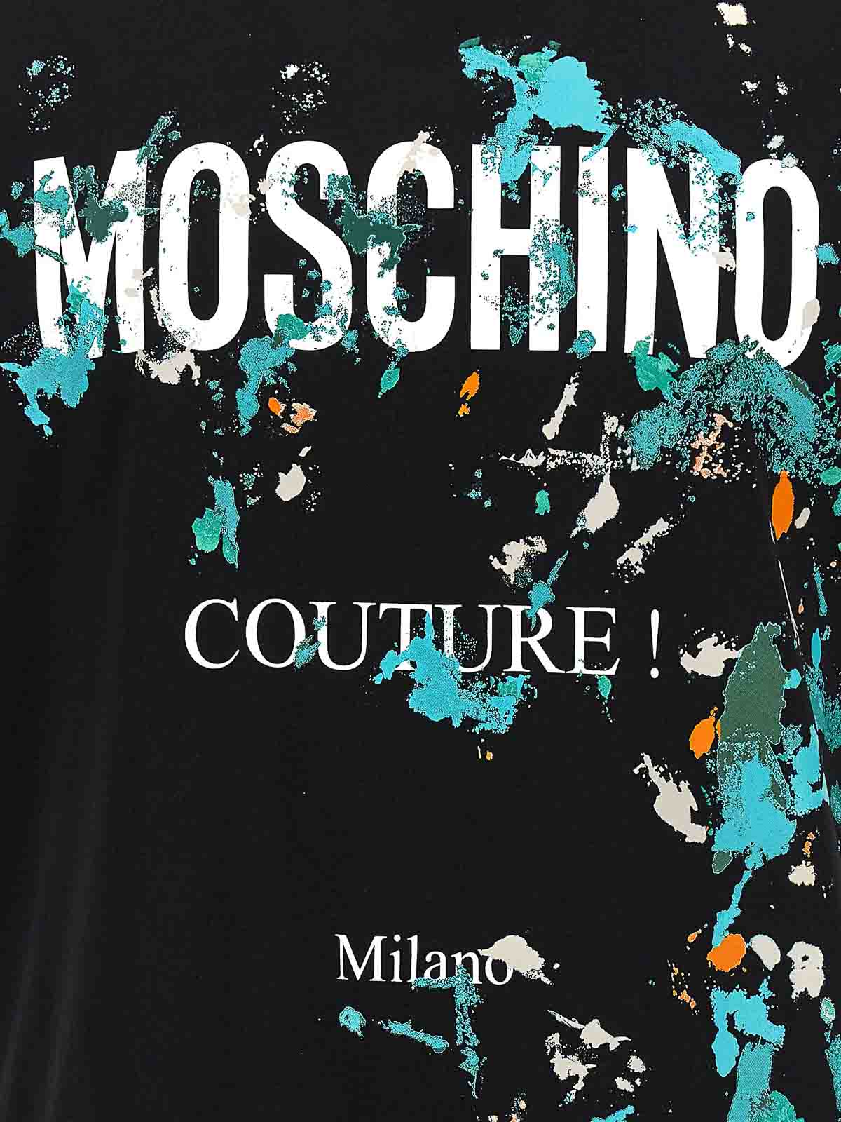 【送料&関税込】Moschino Printed T-shirt Moschino Printed T-Shirt - Black - Men | 072152411555