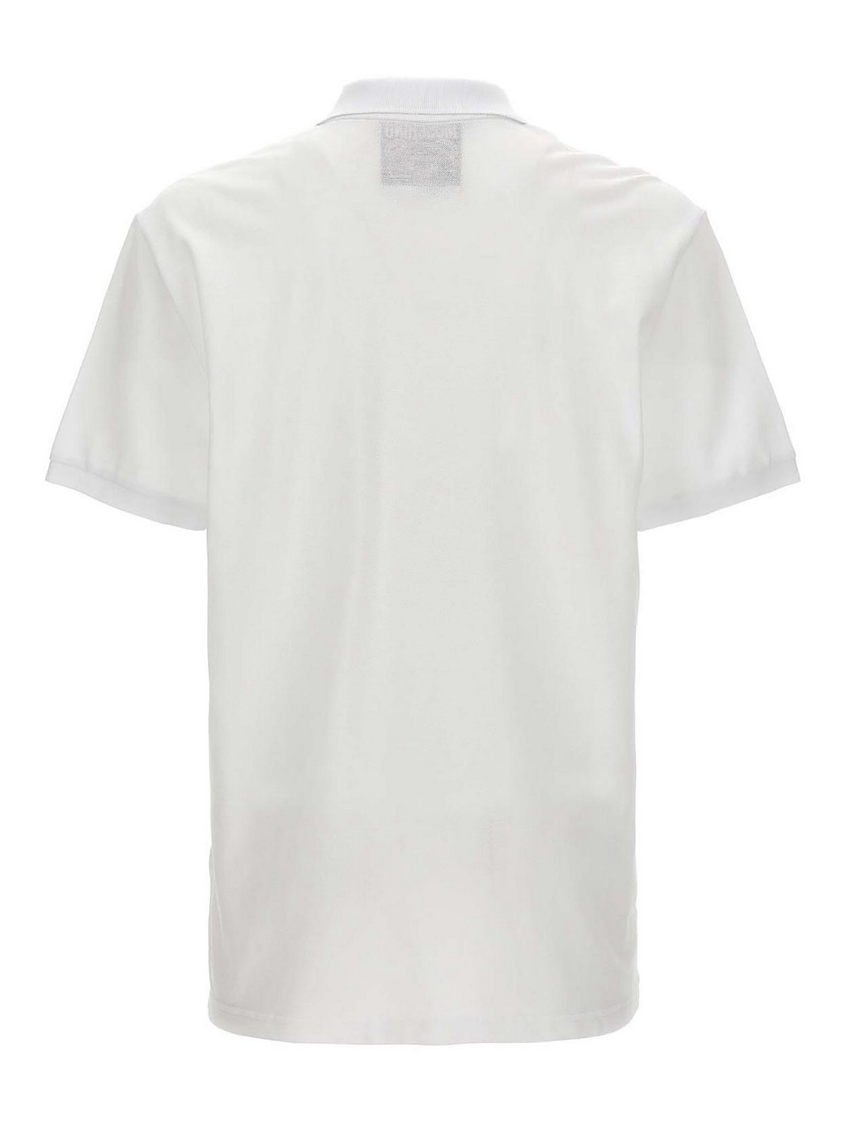 Shop Moschino Archive Teddy Polo Shirt In Blanco