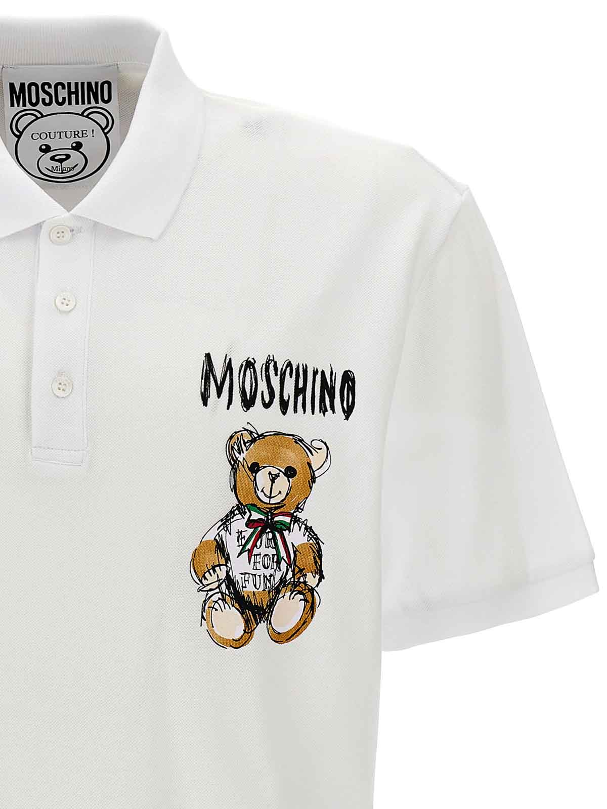 Shop Moschino Polo - Blanco