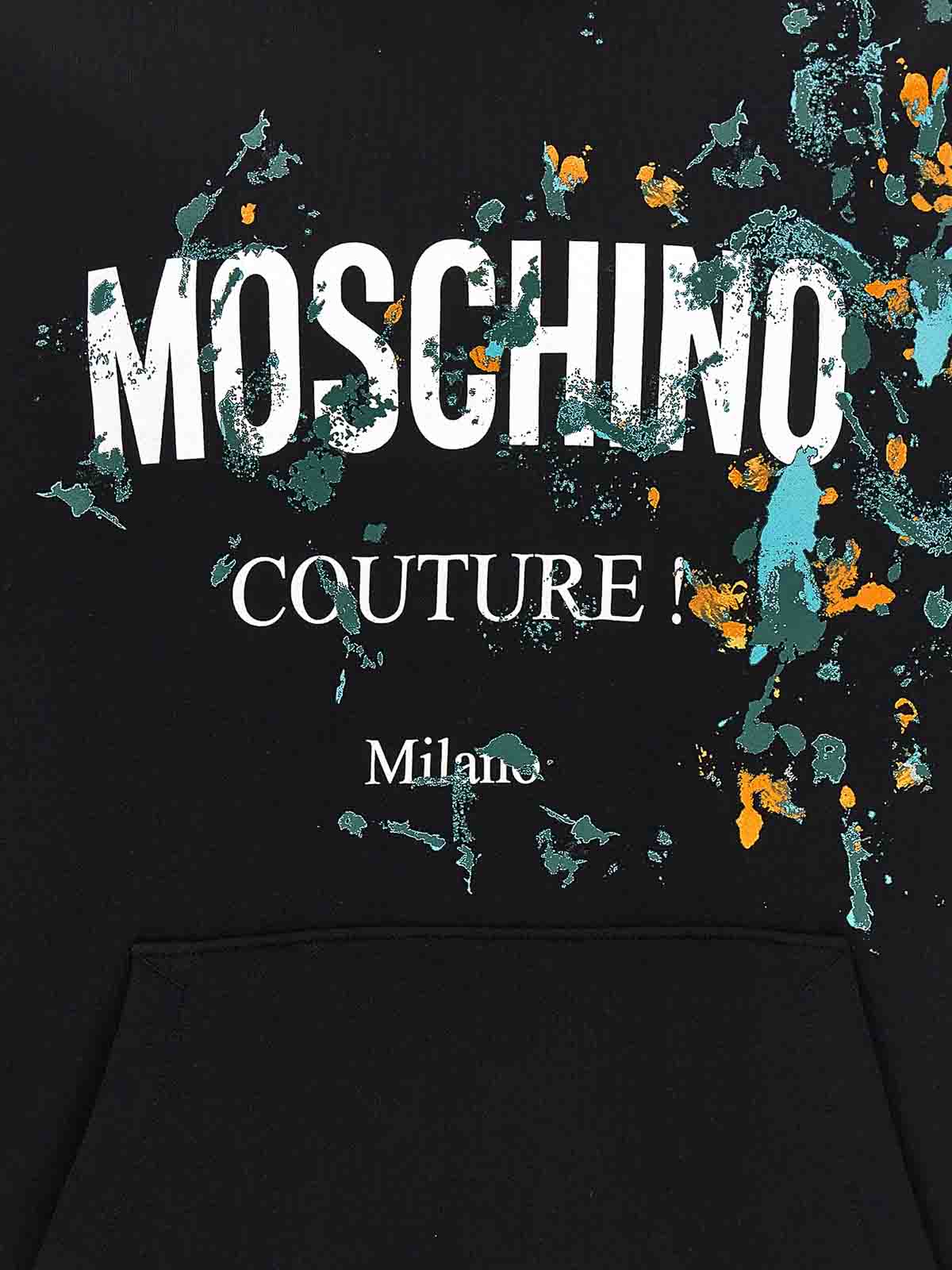 Shop Moschino Printed Hoodie In Negro