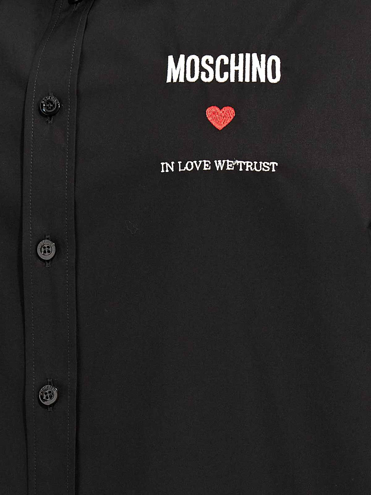 Shop Moschino In Love We Trust Shirt In Negro