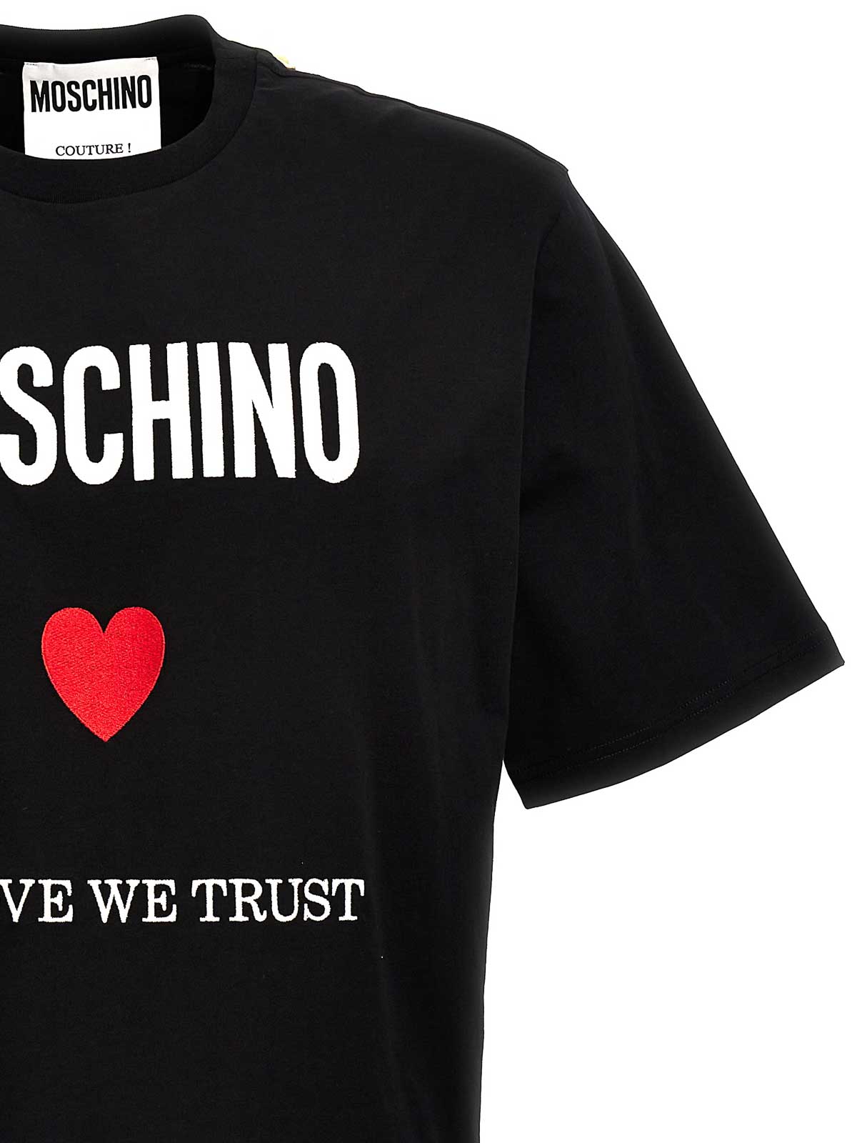 Shop Moschino Camiseta - In Love We Trust In Negro