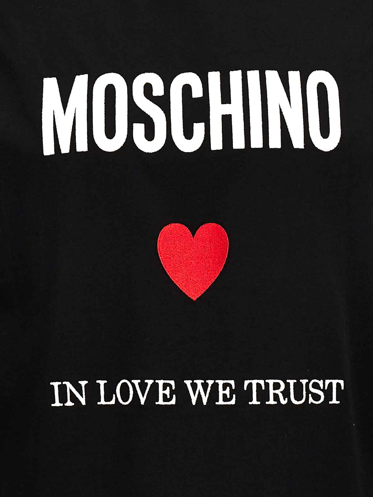 Shop Moschino Camiseta - In Love We Trust In Negro