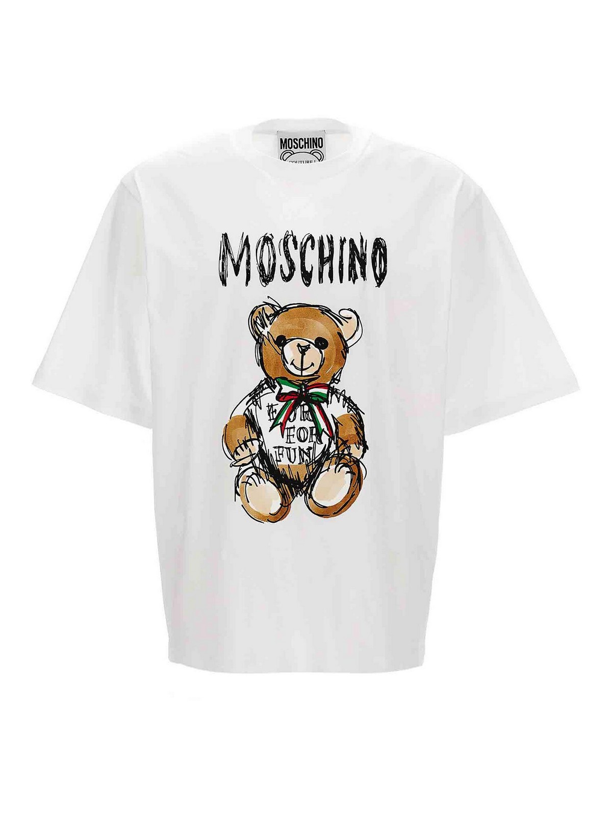 Moschino Archive Teddy T-shirt In Blanco