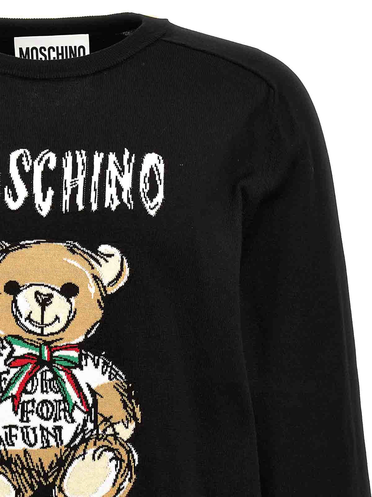 Shop Moschino Archive Teddy Sweater In Negro