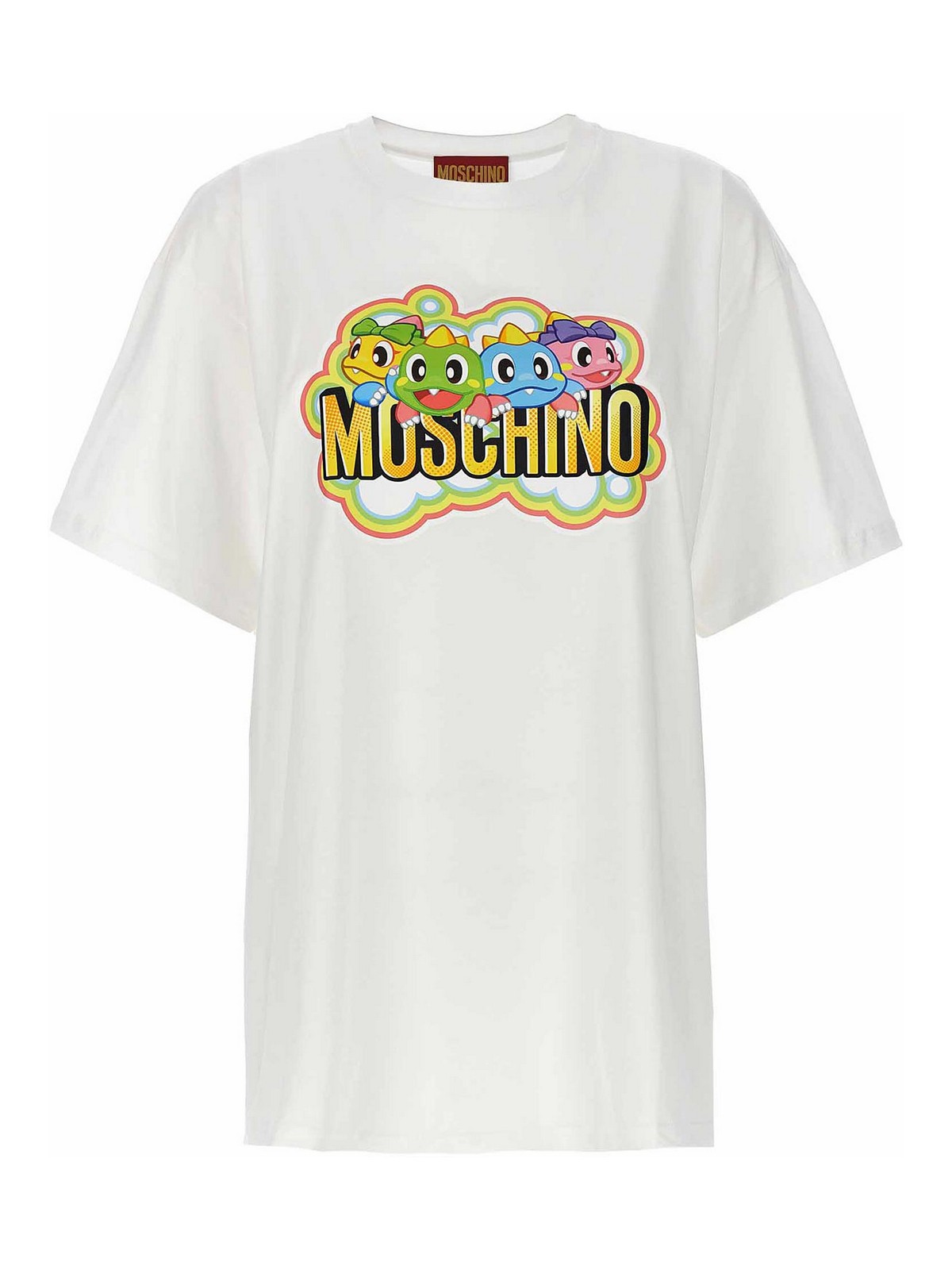 Shop Moschino Camiseta - Bubble Bobble In Blanco