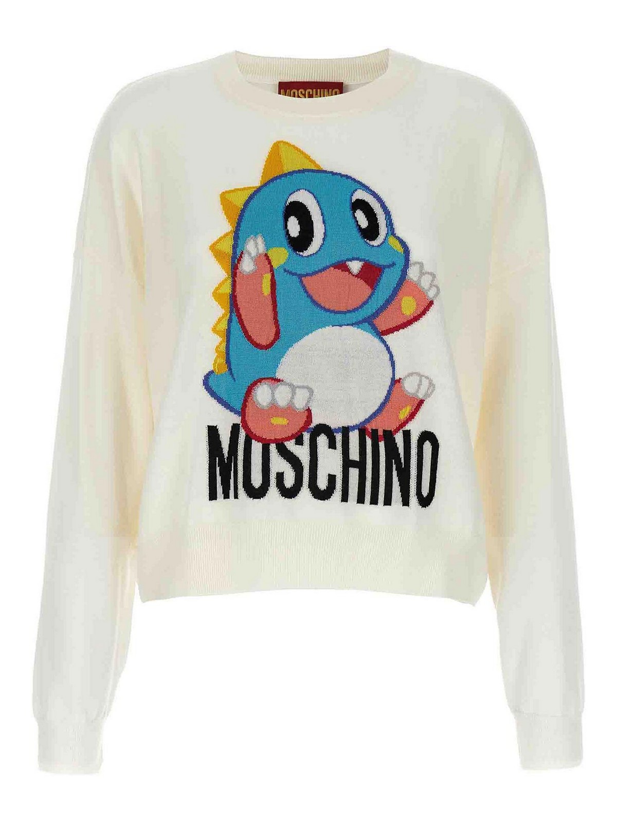 Shop Moschino Bubble Bobble Sweater In Blanco