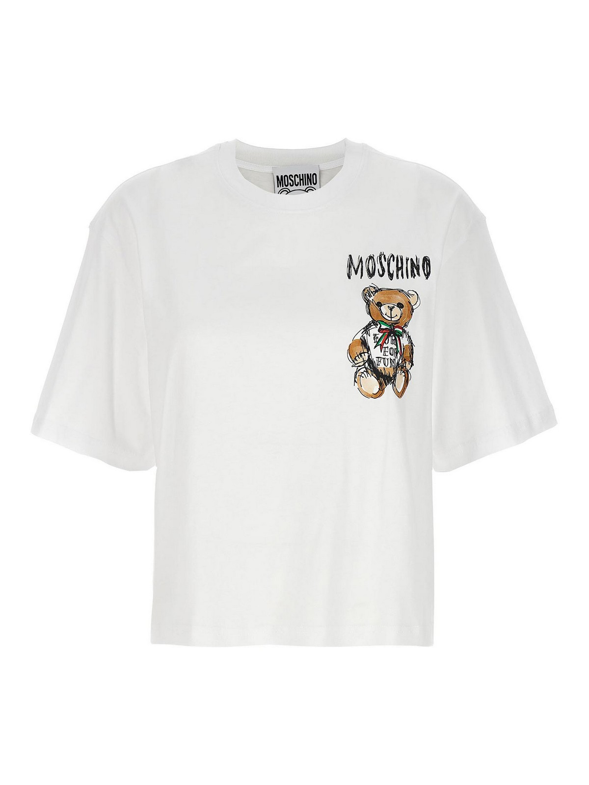 Shop Moschino Camiseta - Teddy Bear In White