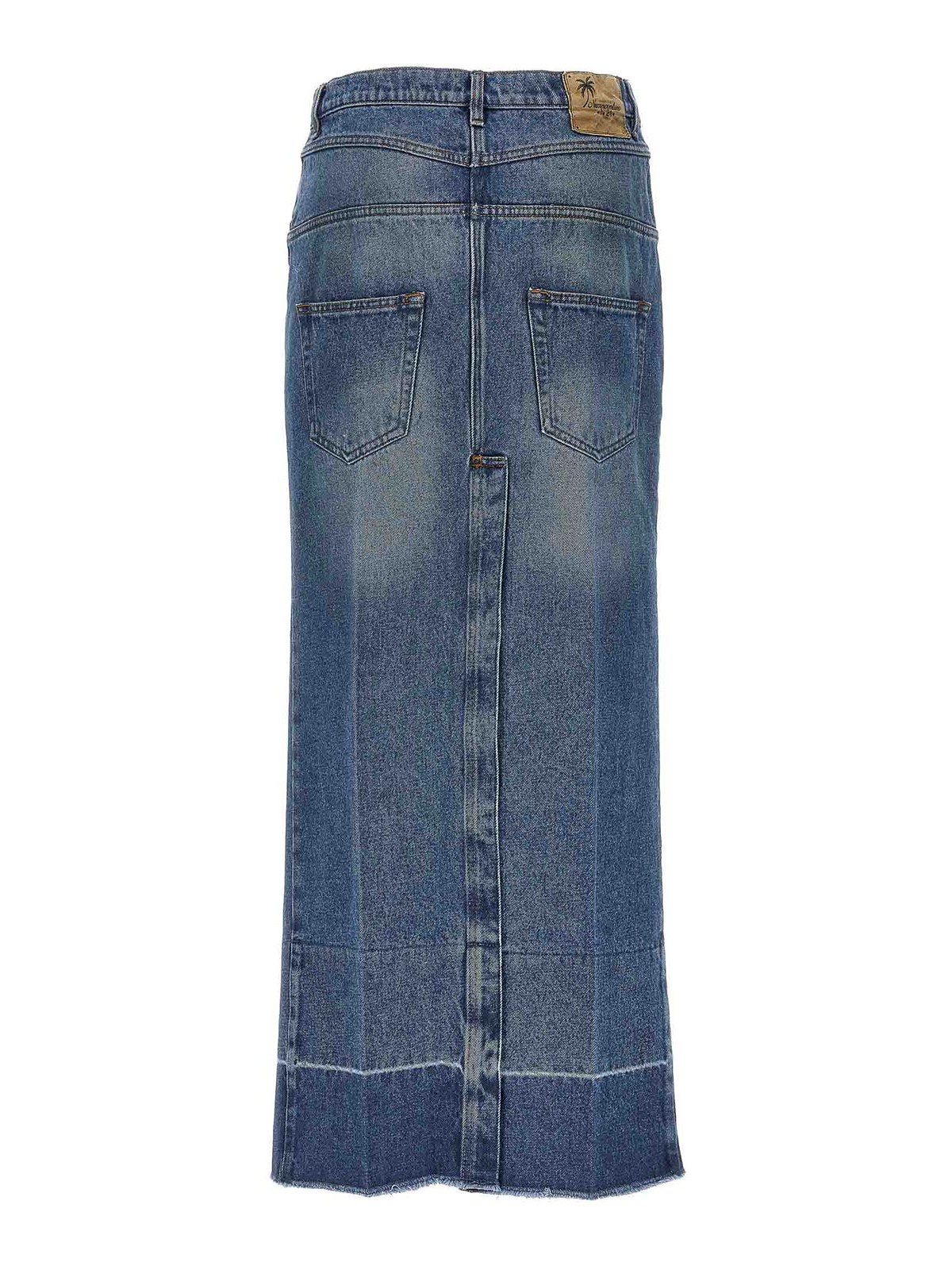 Shop N°21 Denim Long Skirt In Azul