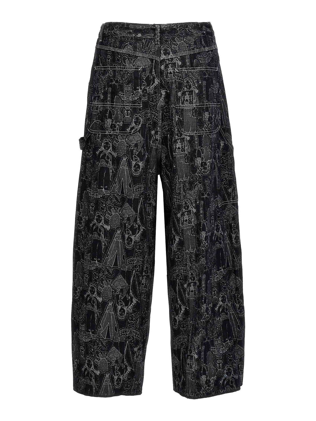 Shop Needles Jacquard Jeans In Azul