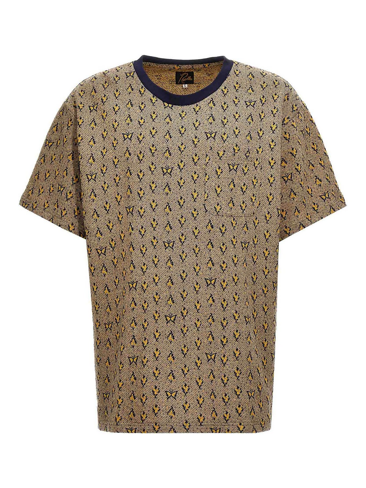 Needles Jacquard Patterned T-shirt In Multicolour