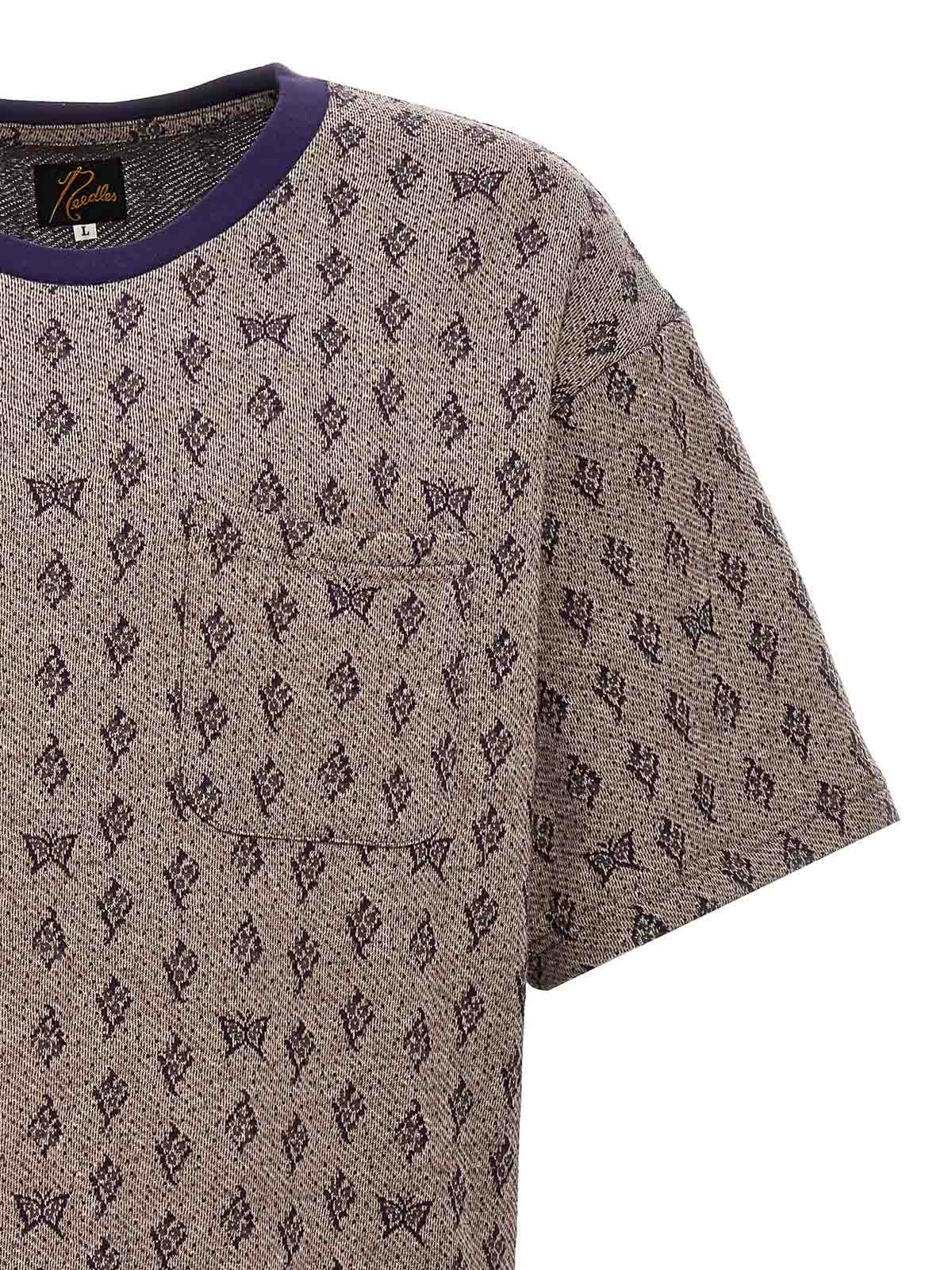 Shop Needles Jacquard Patterned T-shirt In Purple