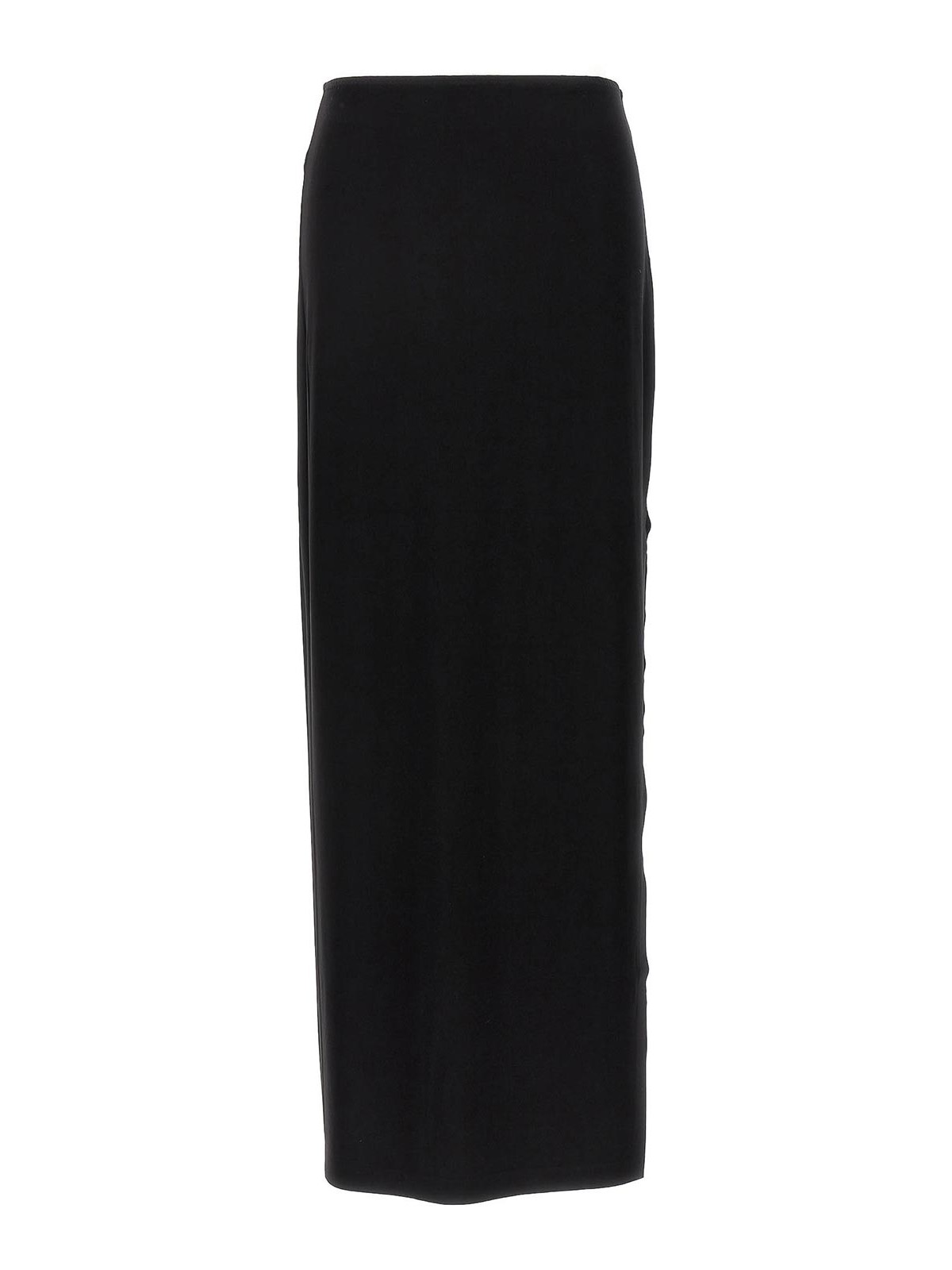 Norma Kamali Long Skirt Wide Slit In Black