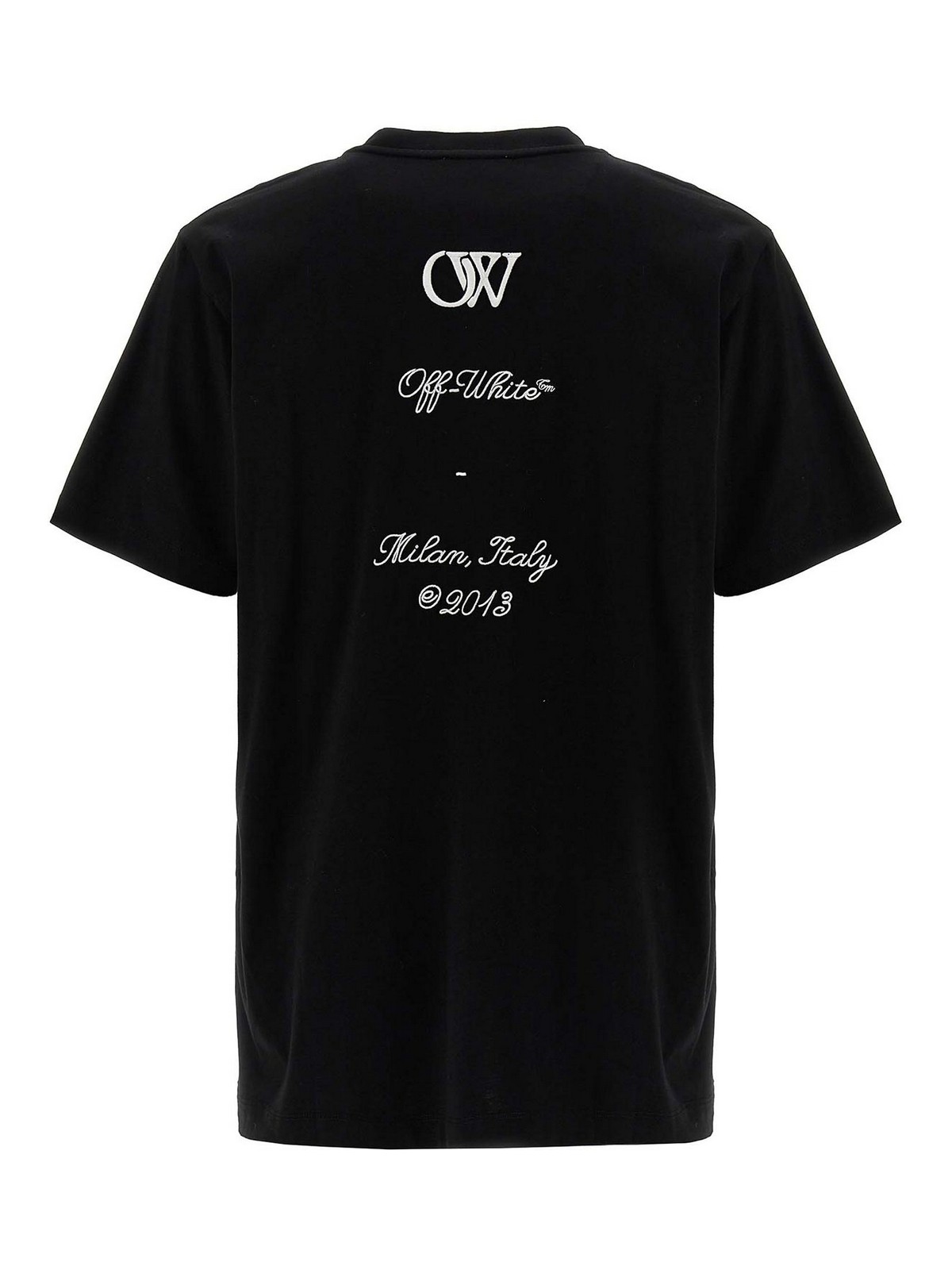 Shop Off-white T-shirt Logo Crew Neck In Negro