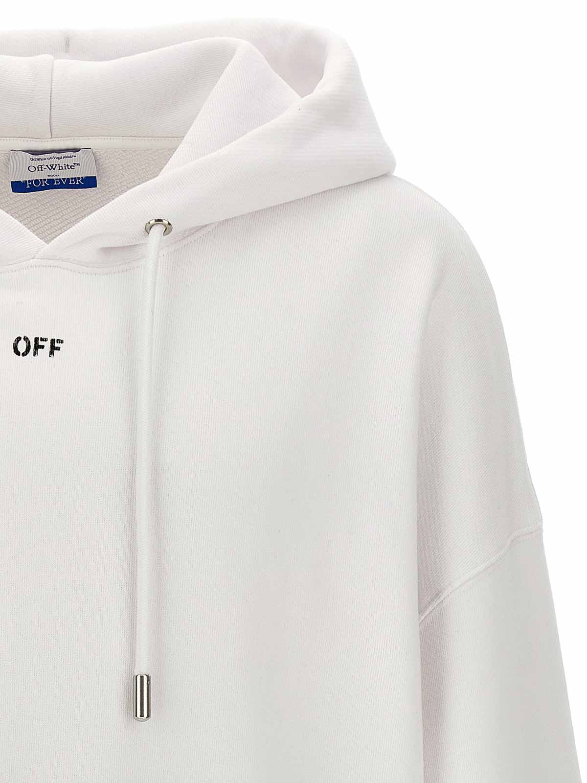 Shop Off-white Off Stamp Hoodie In Blanco