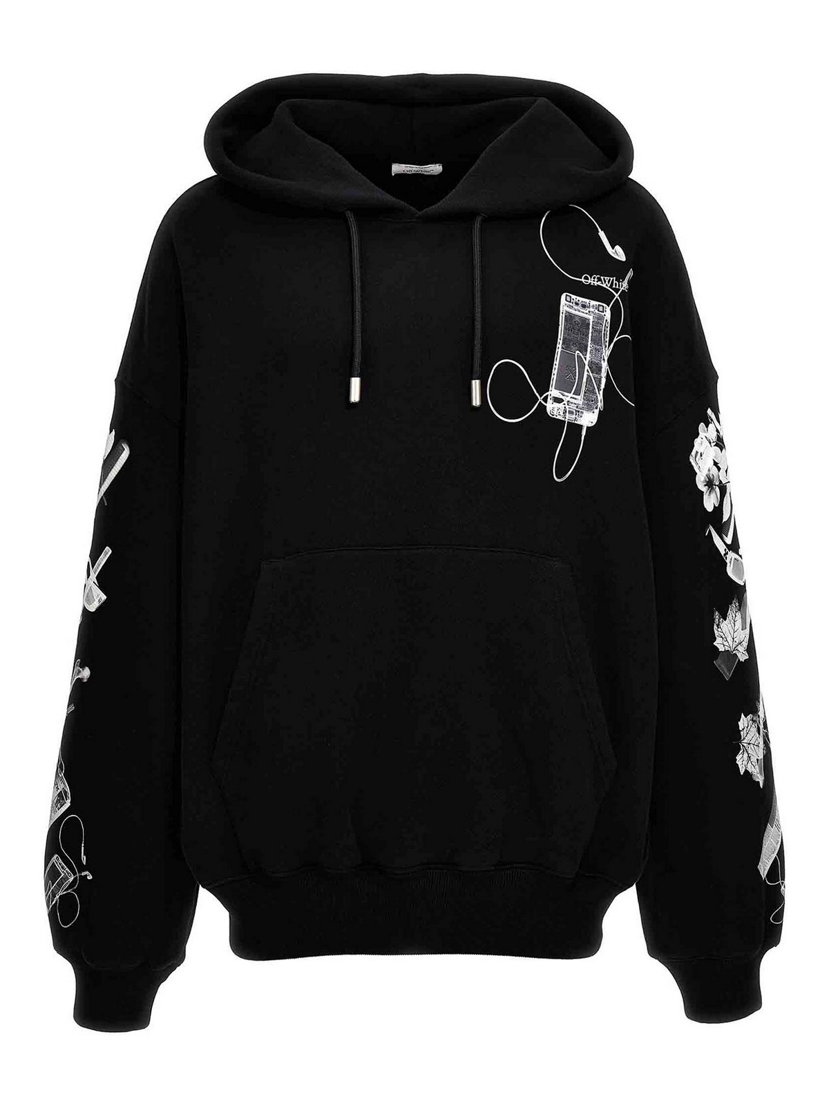 Shop Off-white Scan Arr Hoodie In Negro