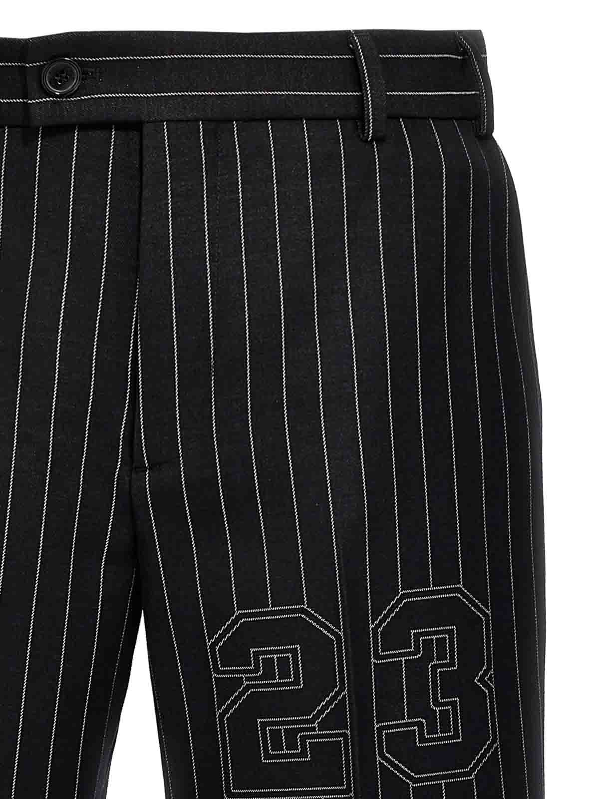 Shop Off-white 23 Pinstripes Pants In Azul