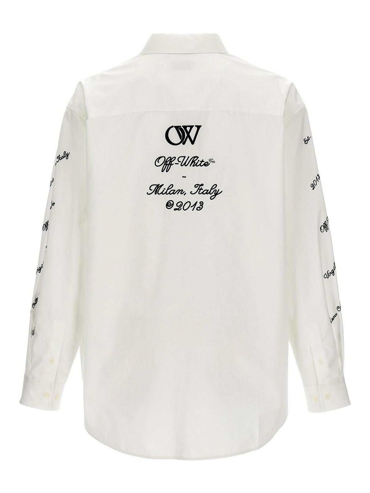 Shop Off-white 23 Logo Heavycoat Shirt In Blanco