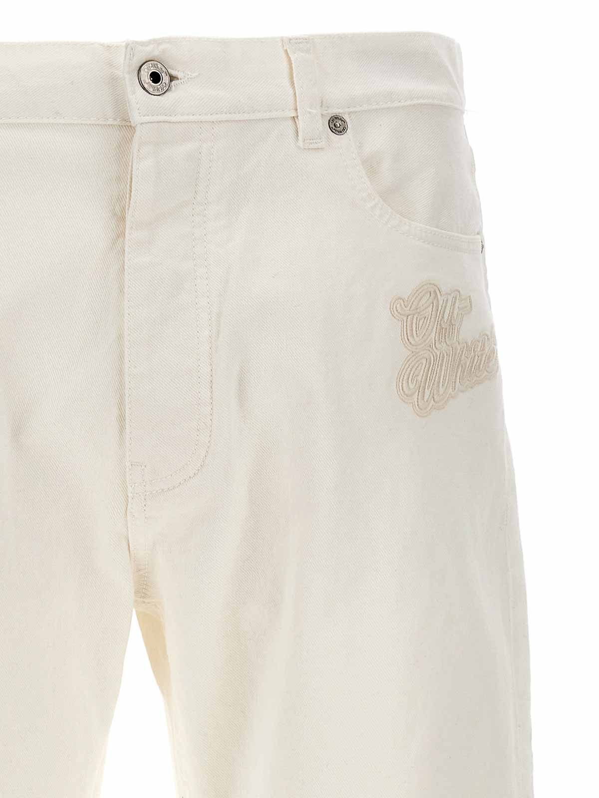 Shop Off-white 90s Logo Jeans In Blanco