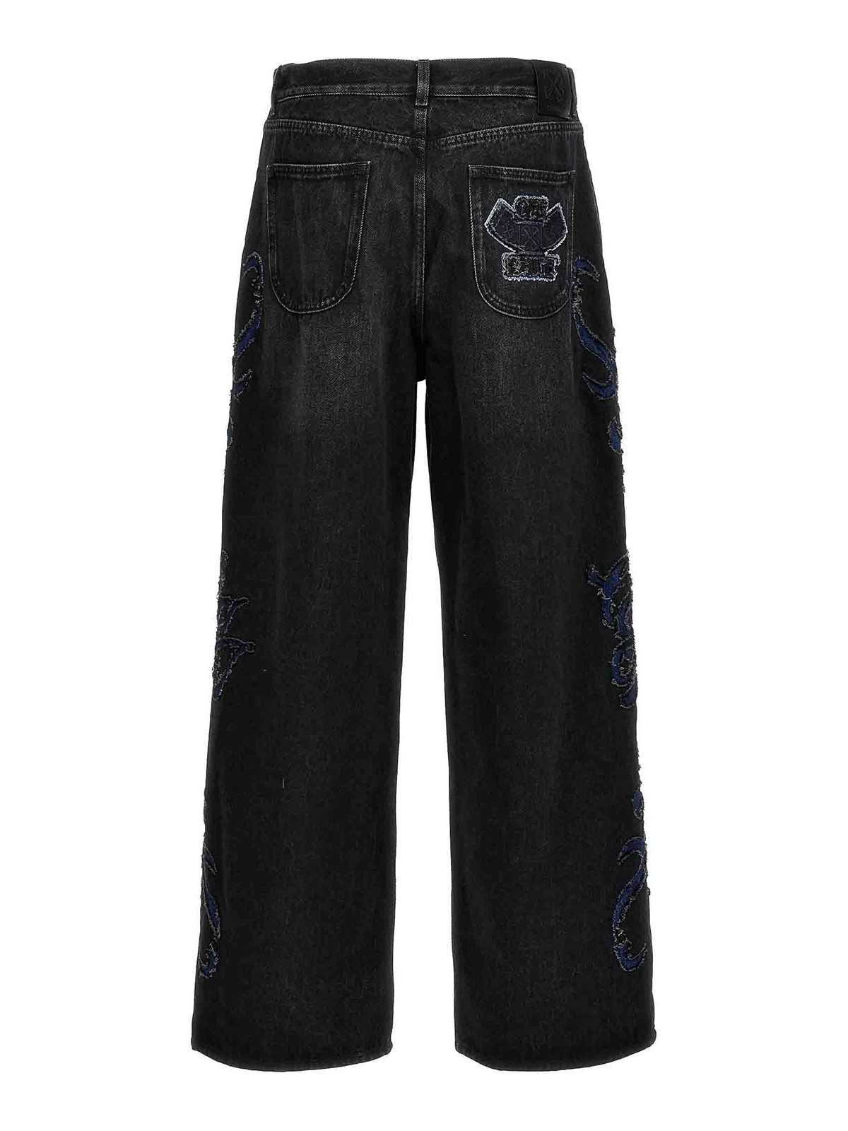 Shop Off-white Nalover Super Baggy Jeans In Gris
