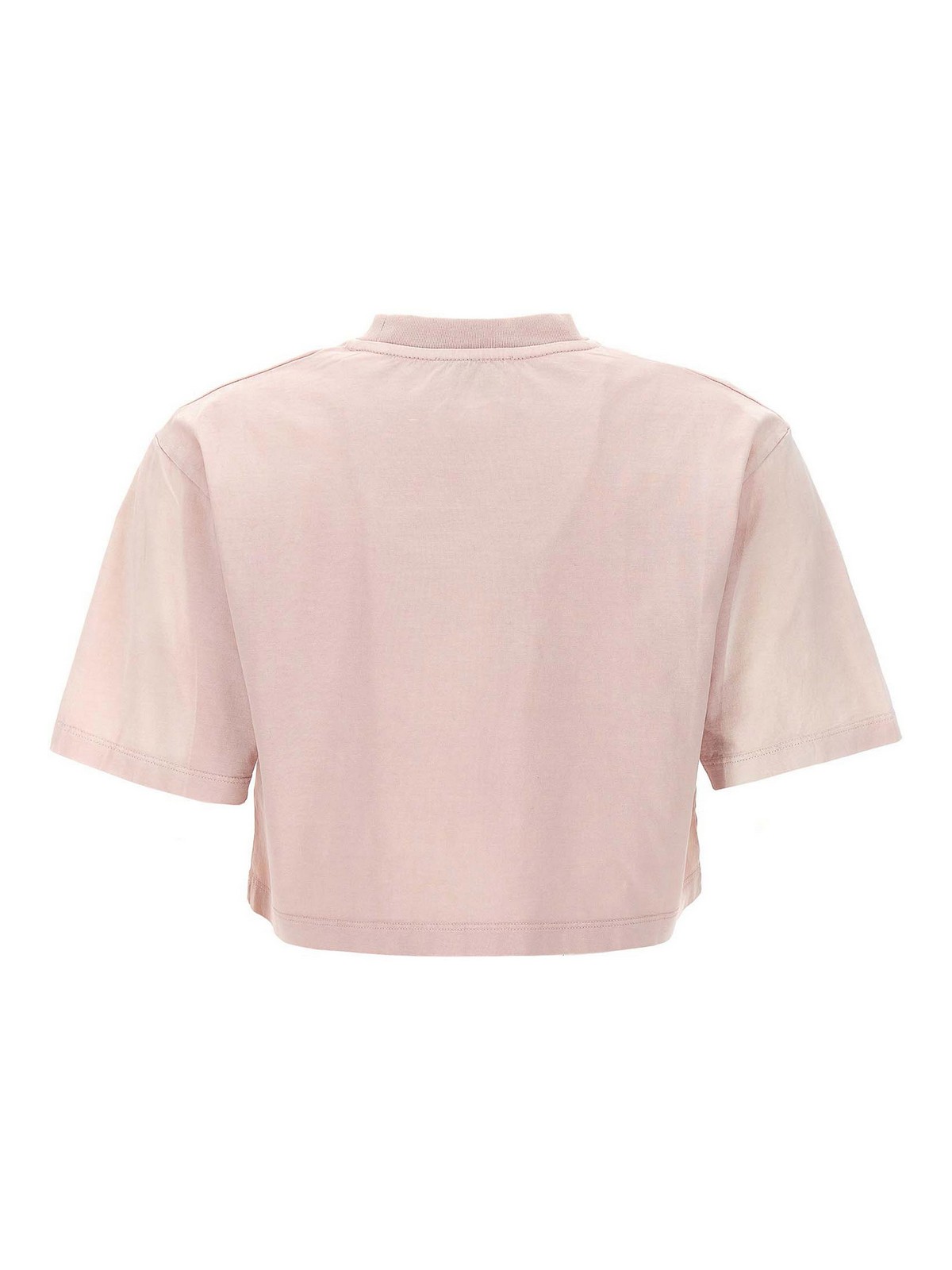 Shop Off-white Laundry Cropped T-shirt In Color Carne Y Neutral