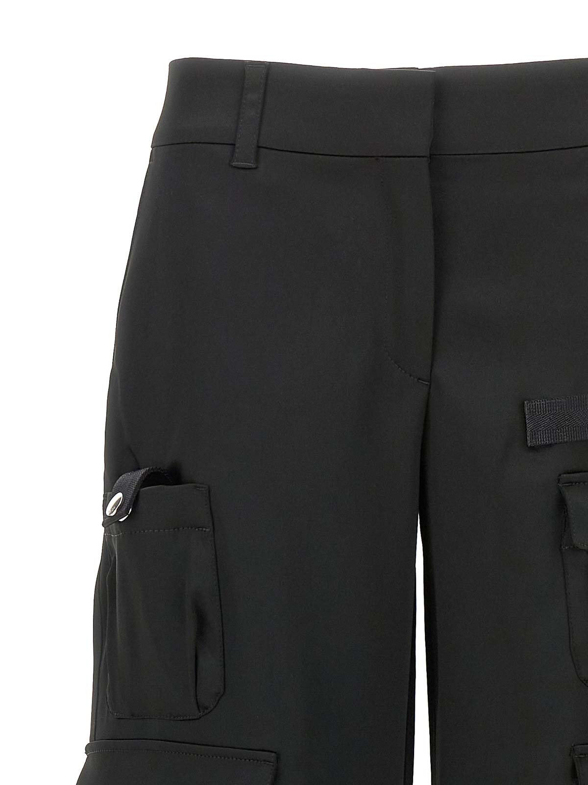 Shop Off-white Satin Toybox Cargo Pants In Negro