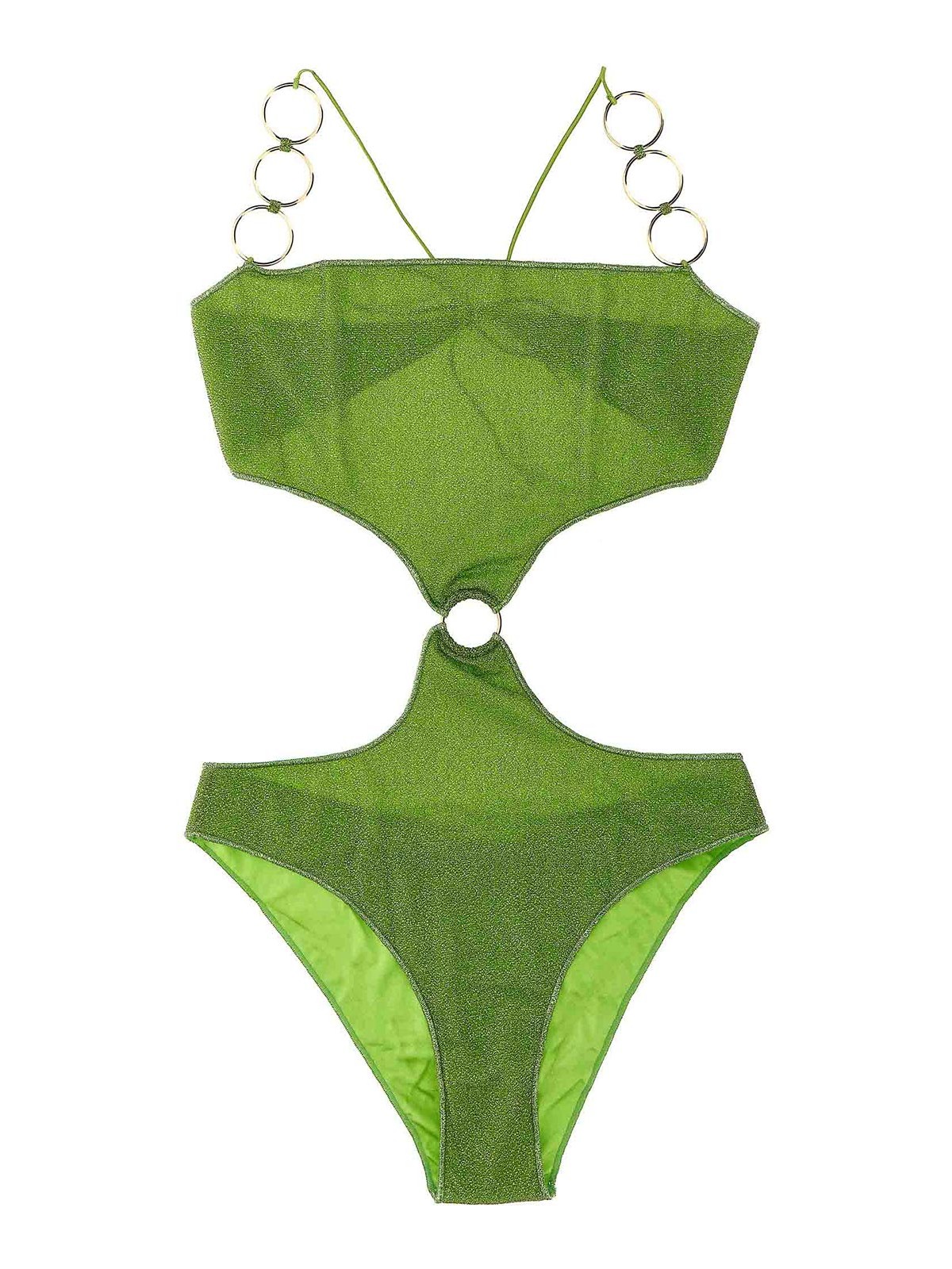 Shop Oseree Lumiere One-piece Swimsuit In Green