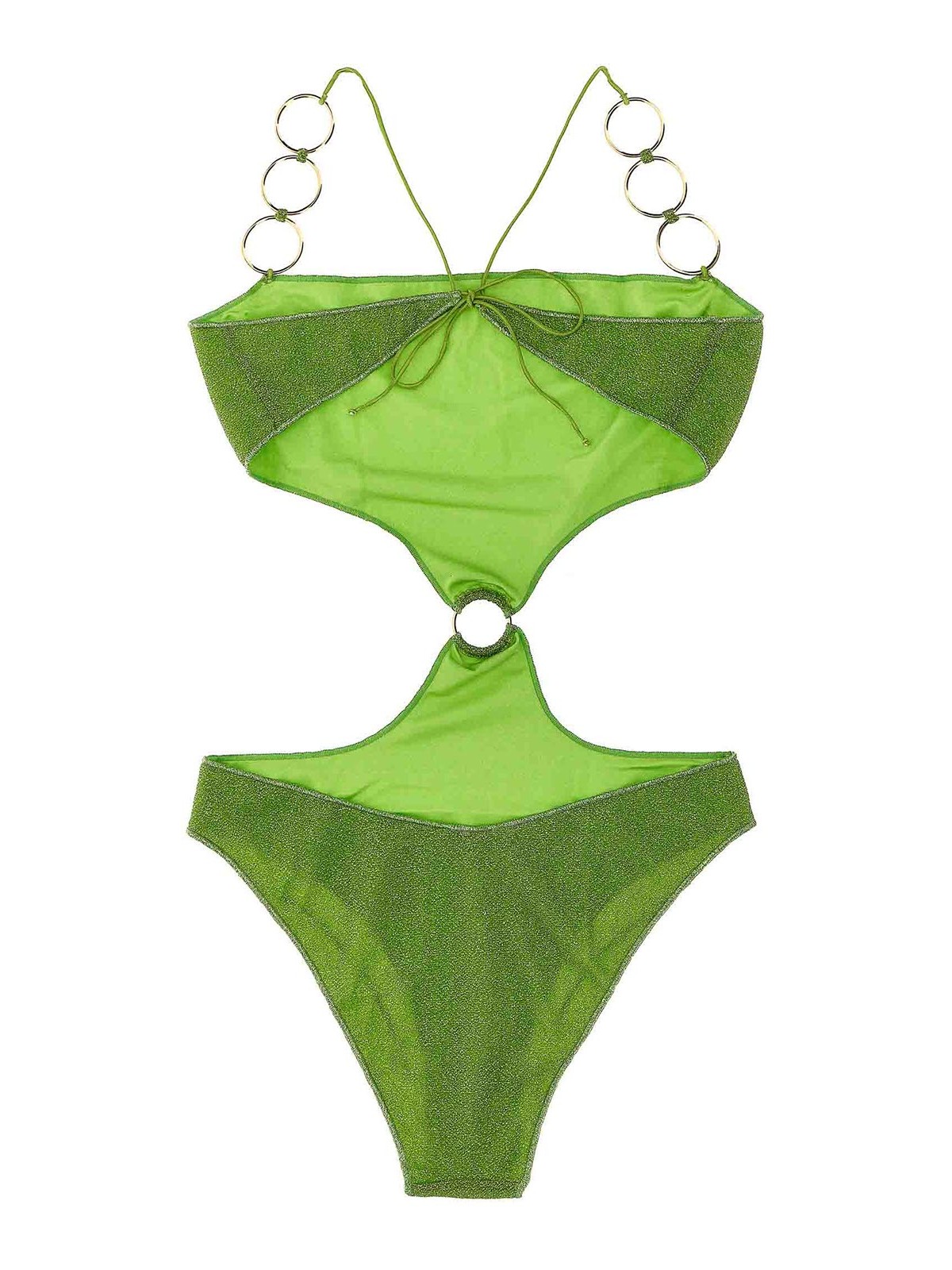 Shop Oseree Lumiere One-piece Swimsuit In Green