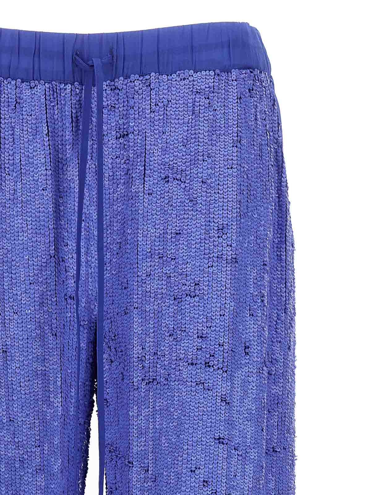 Shop P.a.r.o.s.h Sequin Pants In Purple