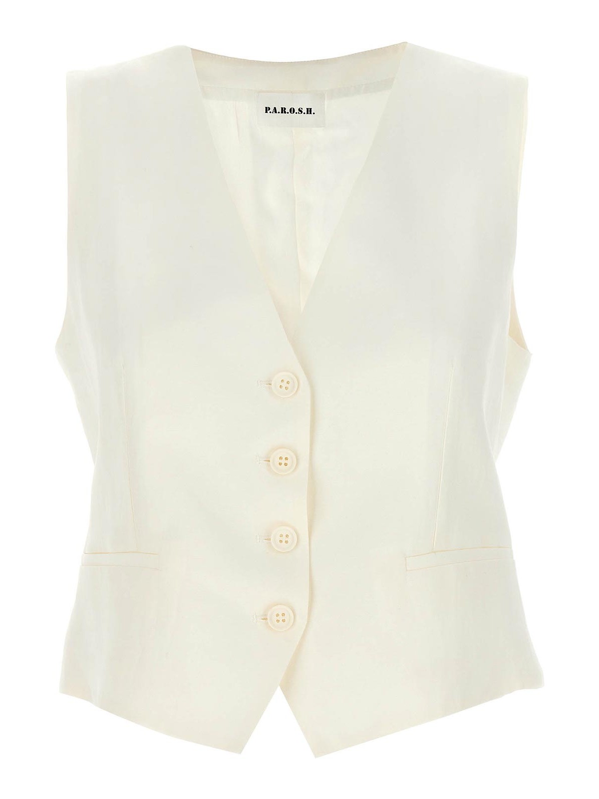 Shop P.a.r.o.s.h Single-breasted Vest In White