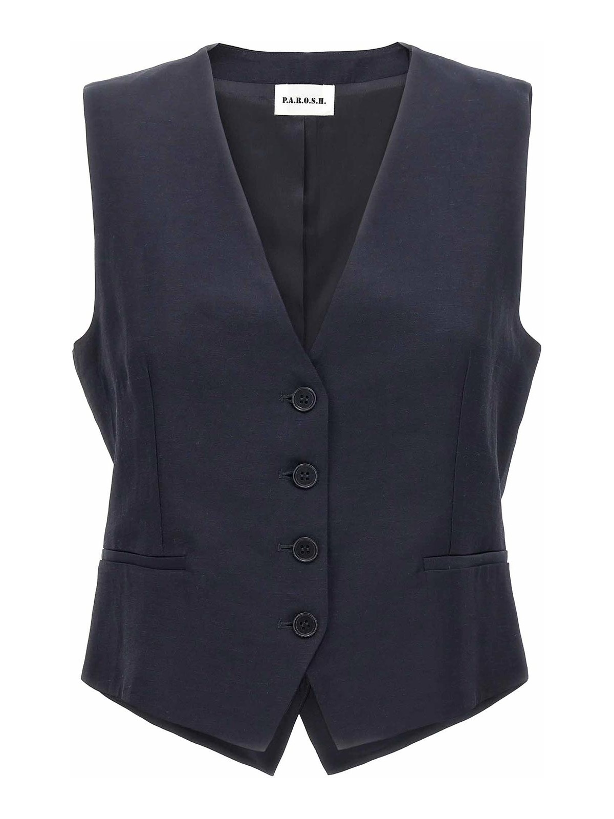 Shop P.a.r.o.s.h Single-breasted Vest In Blue