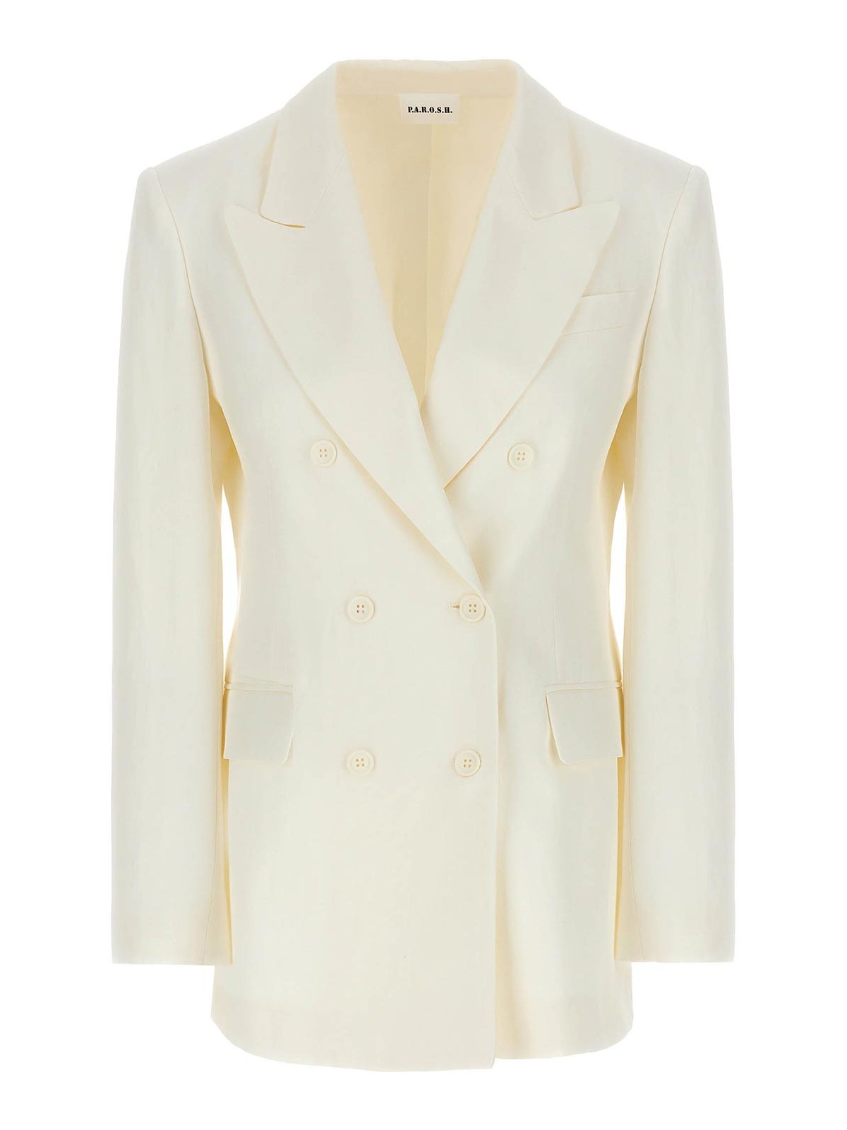 P.a.r.o.s.h White Double-breasted Blazer In White