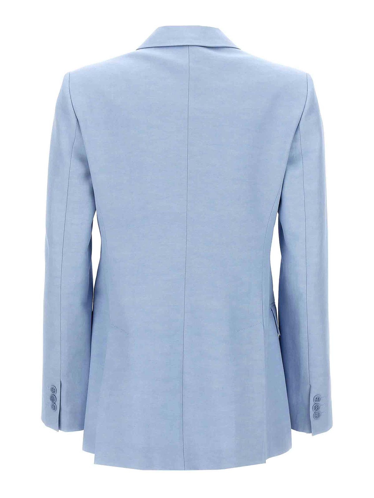 Shop P.a.r.o.s.h Double-breasted Blazer In Light Blue