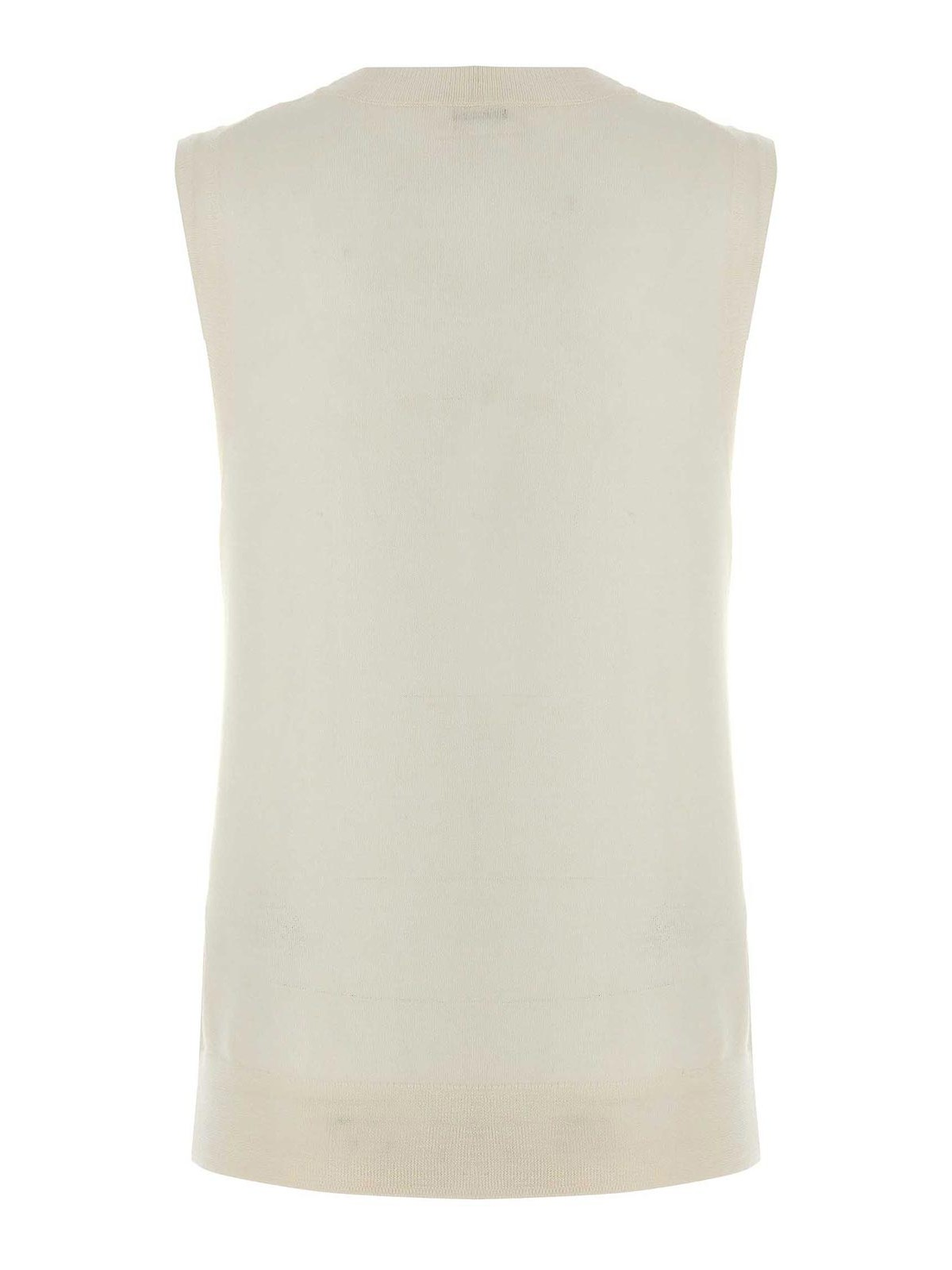 Shop P.a.r.o.s.h Wool Blend Vest In White