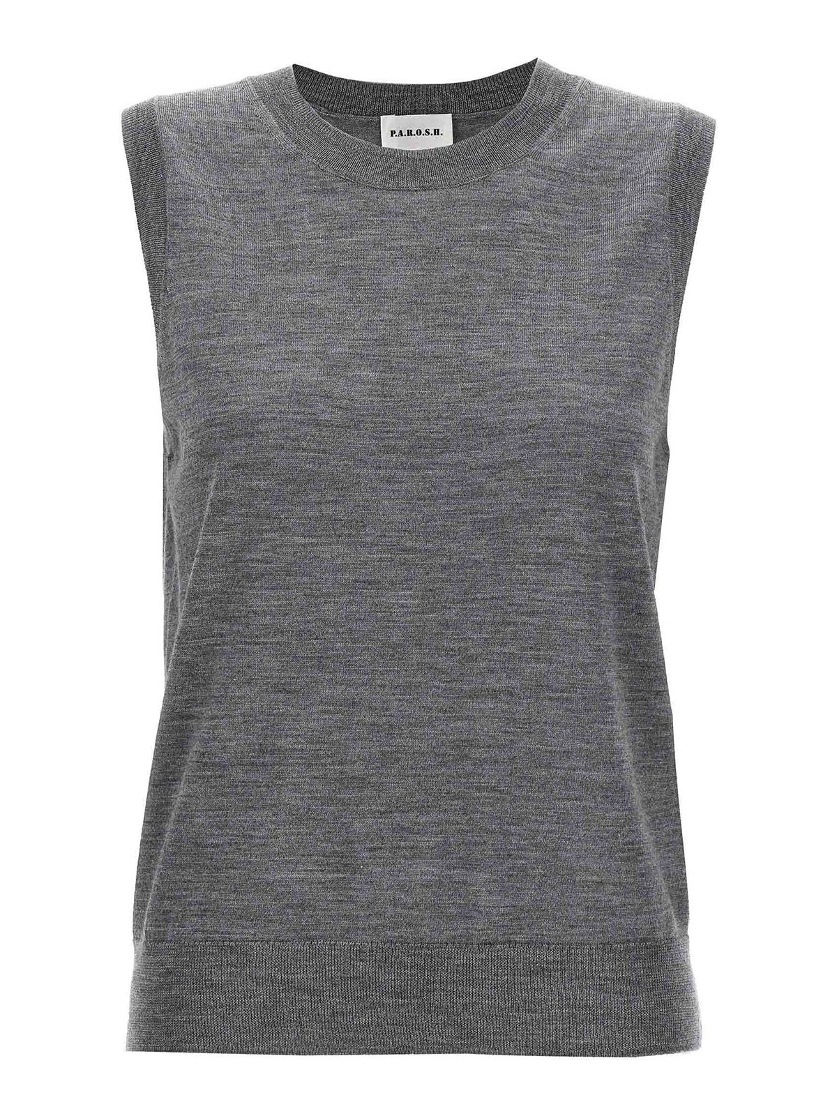 Shop P.a.r.o.s.h Chaleco - Gris In Grey