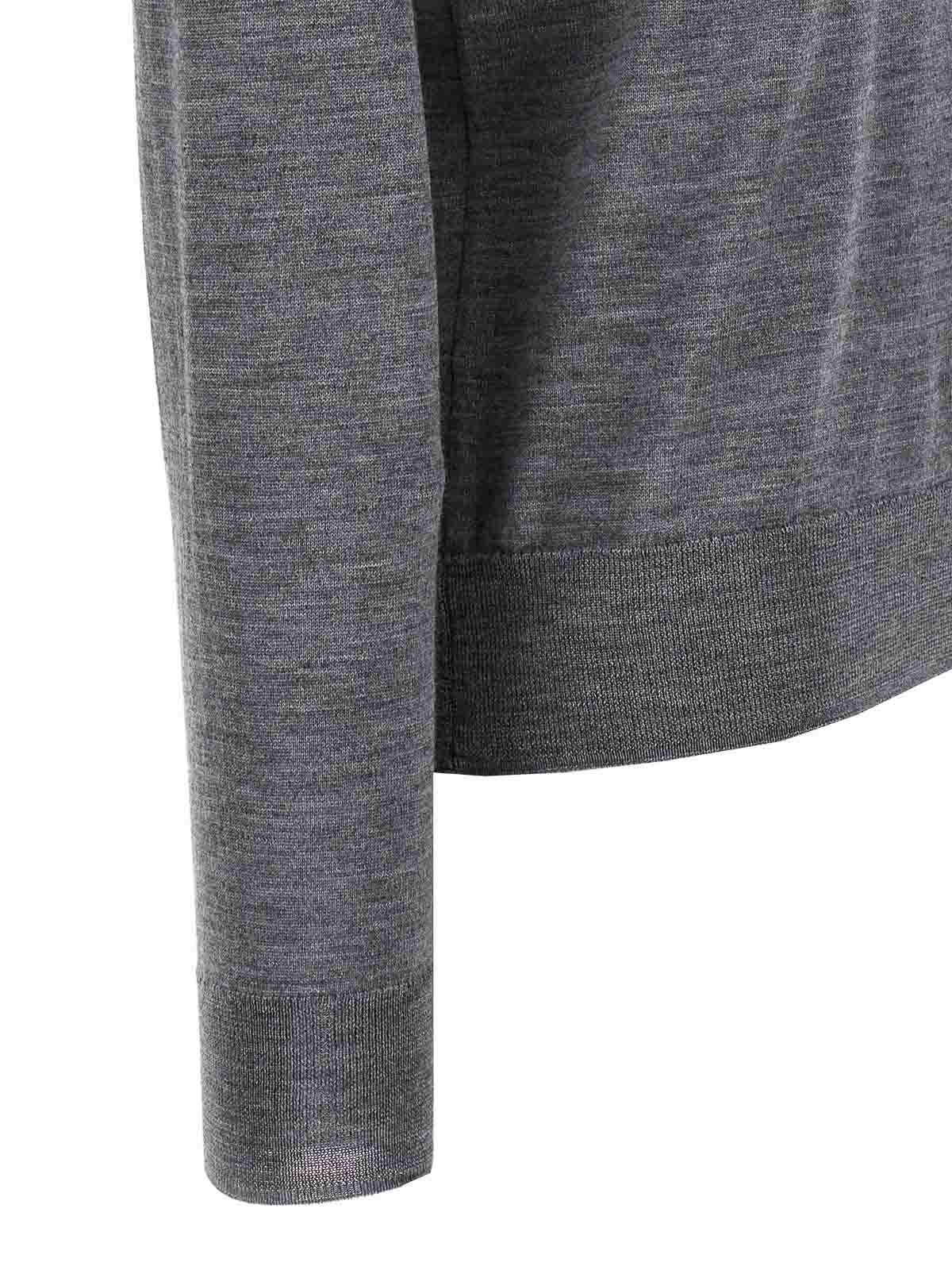 Shop P.a.r.o.s.h V-neck Sweater In Grey
